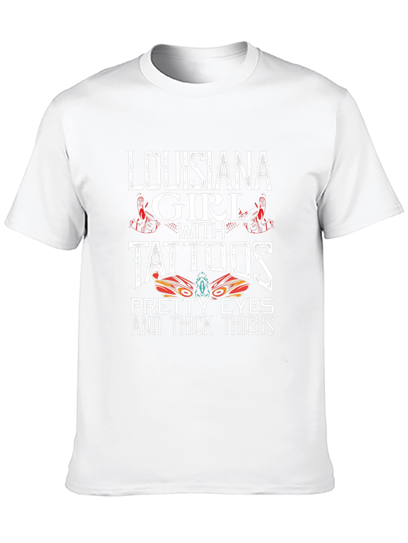 Louisiana Girl Tattoos Graphic Tee - Thick Thighs