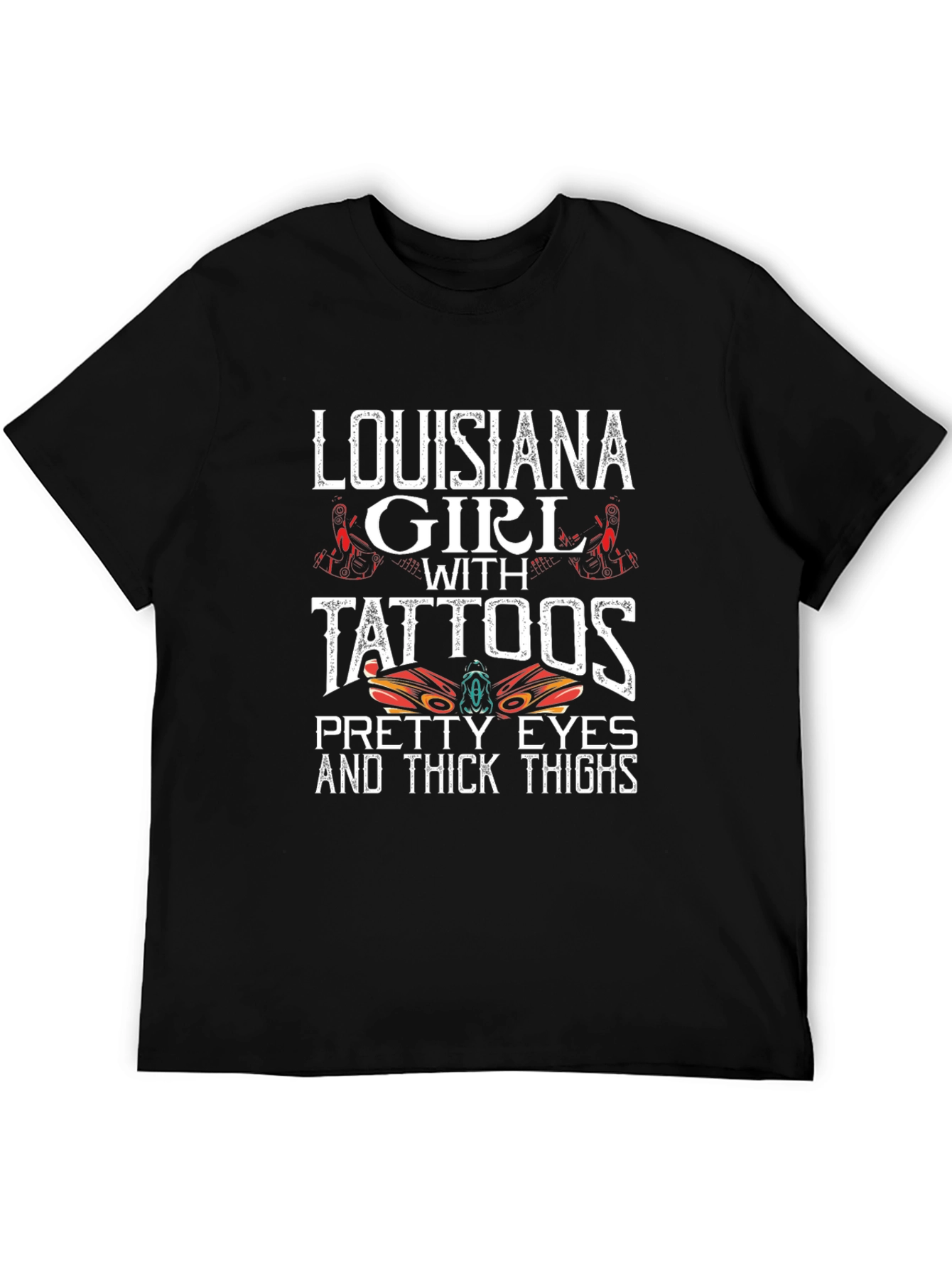 Louisiana Girl Tattoos Graphic Tee - Thick Thighs