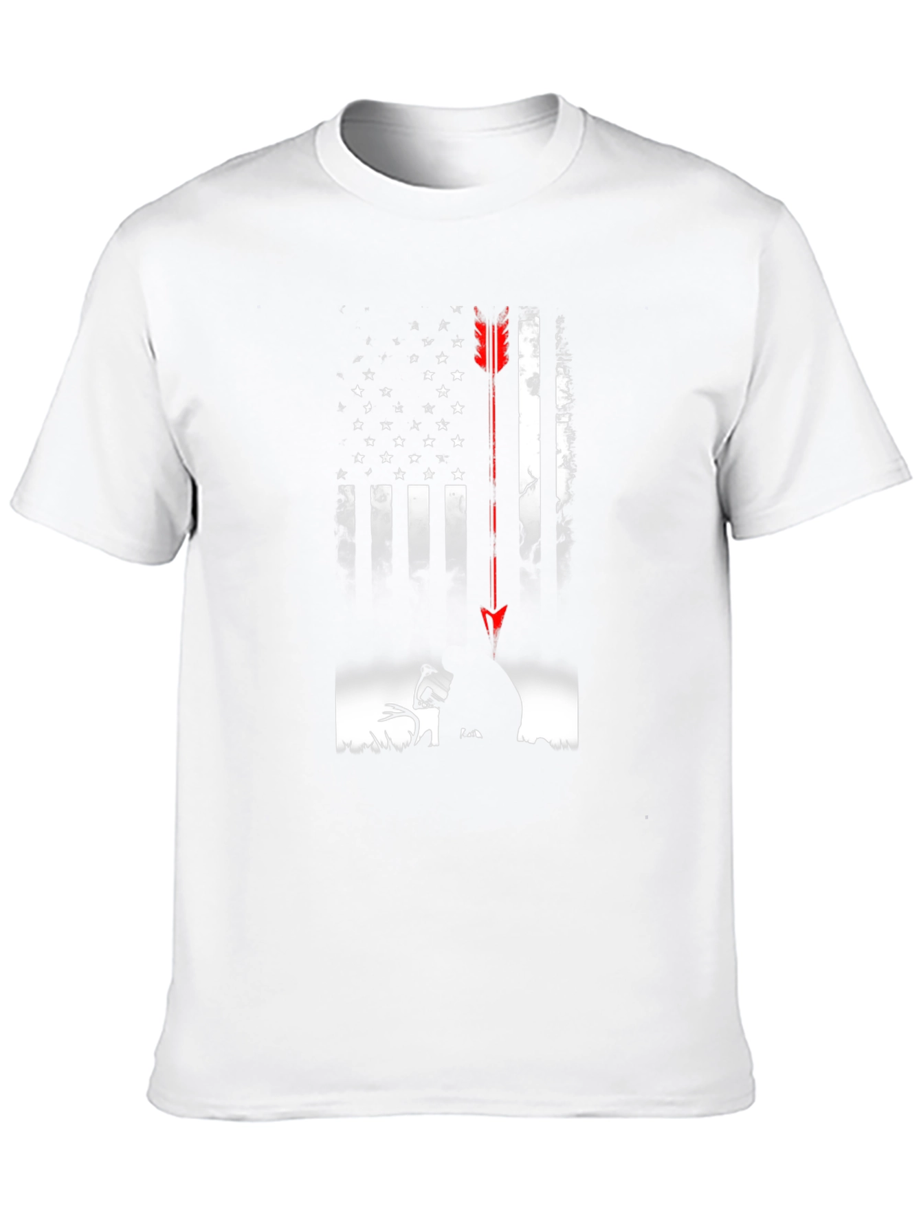 American Flag Deer Hunting Arrow T-Shirt