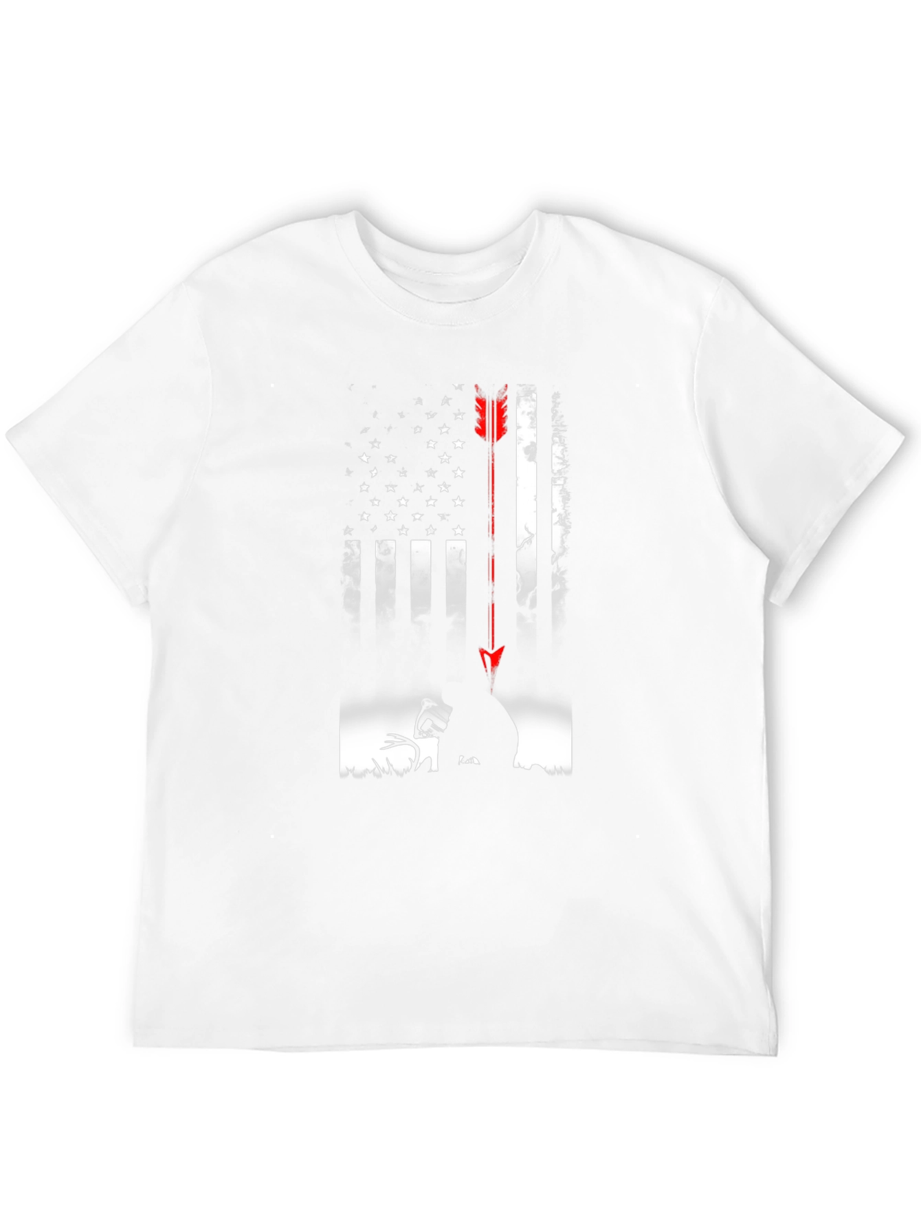 American Flag Deer Hunting Arrow T-Shirt