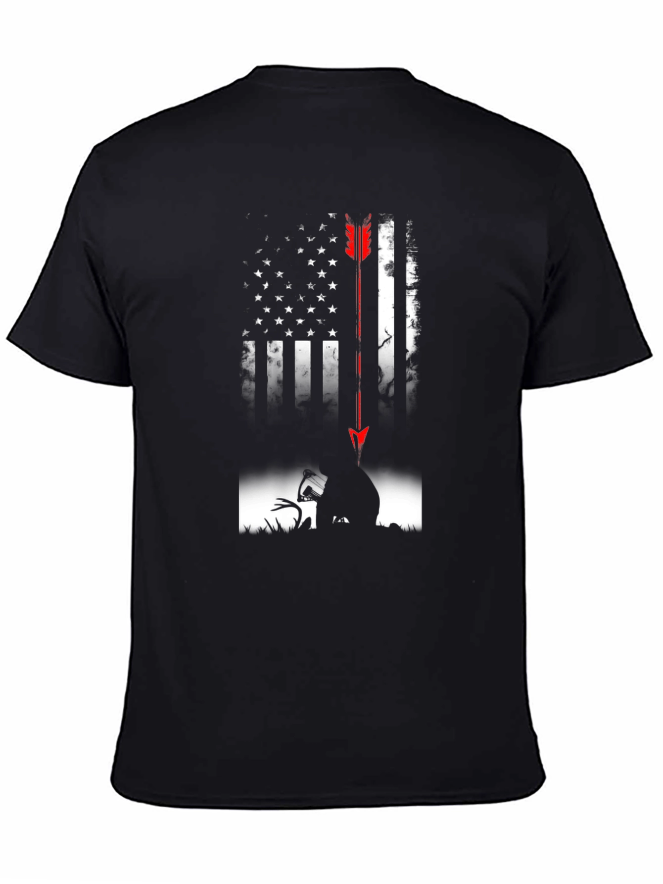 American Flag Deer Hunting Arrow T-Shirt