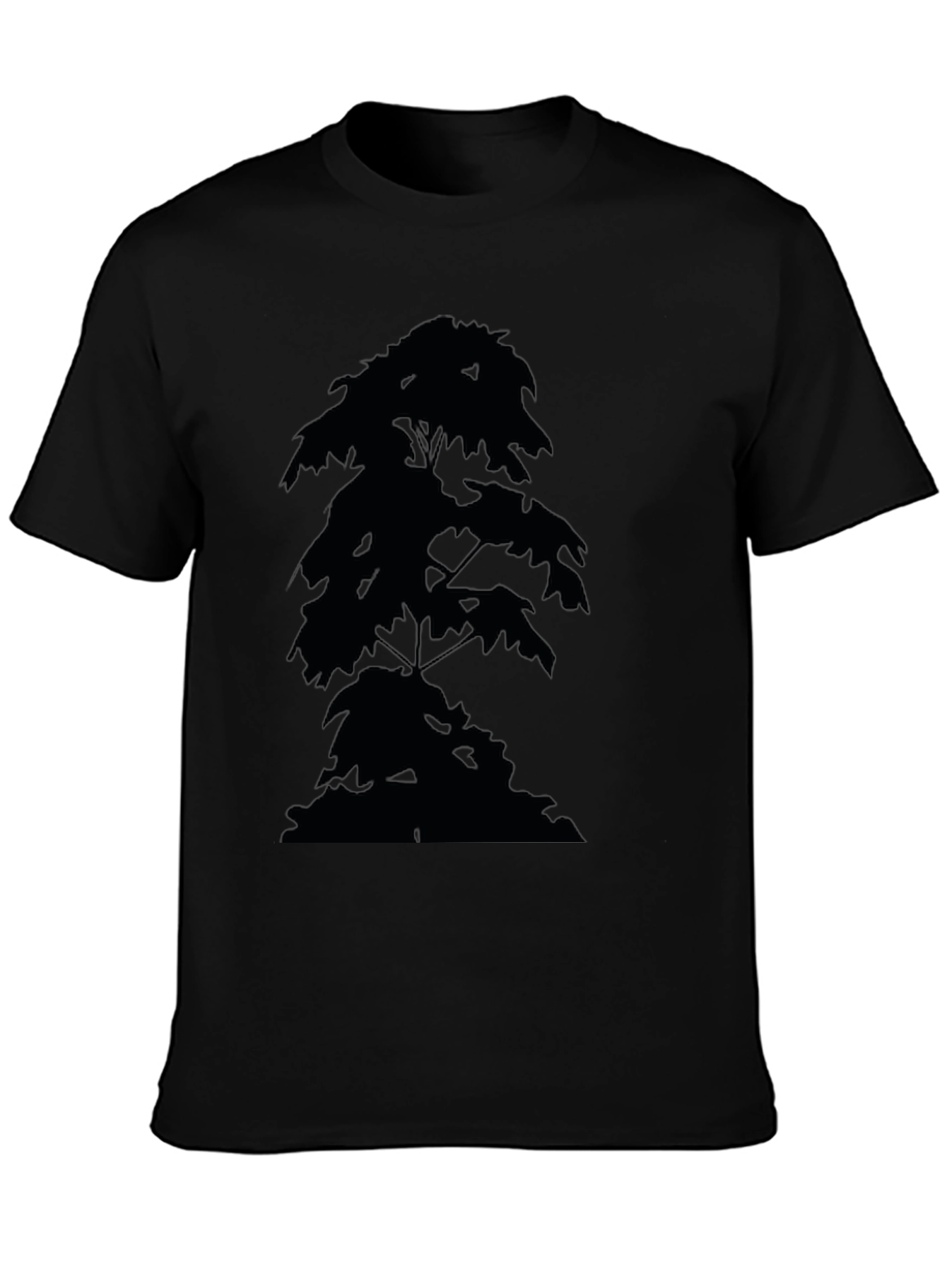 Black Tree Silhouette Graphic Tee - Modern Casual Style