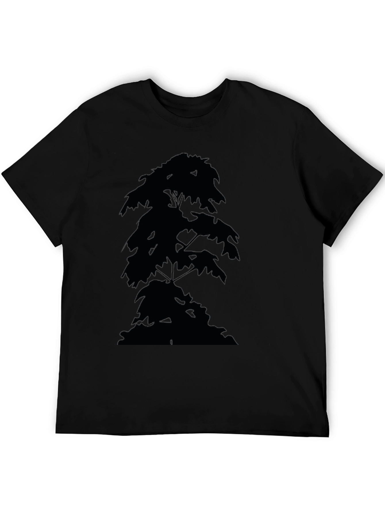 Black Tree Silhouette Graphic Tee - Modern Casual Style