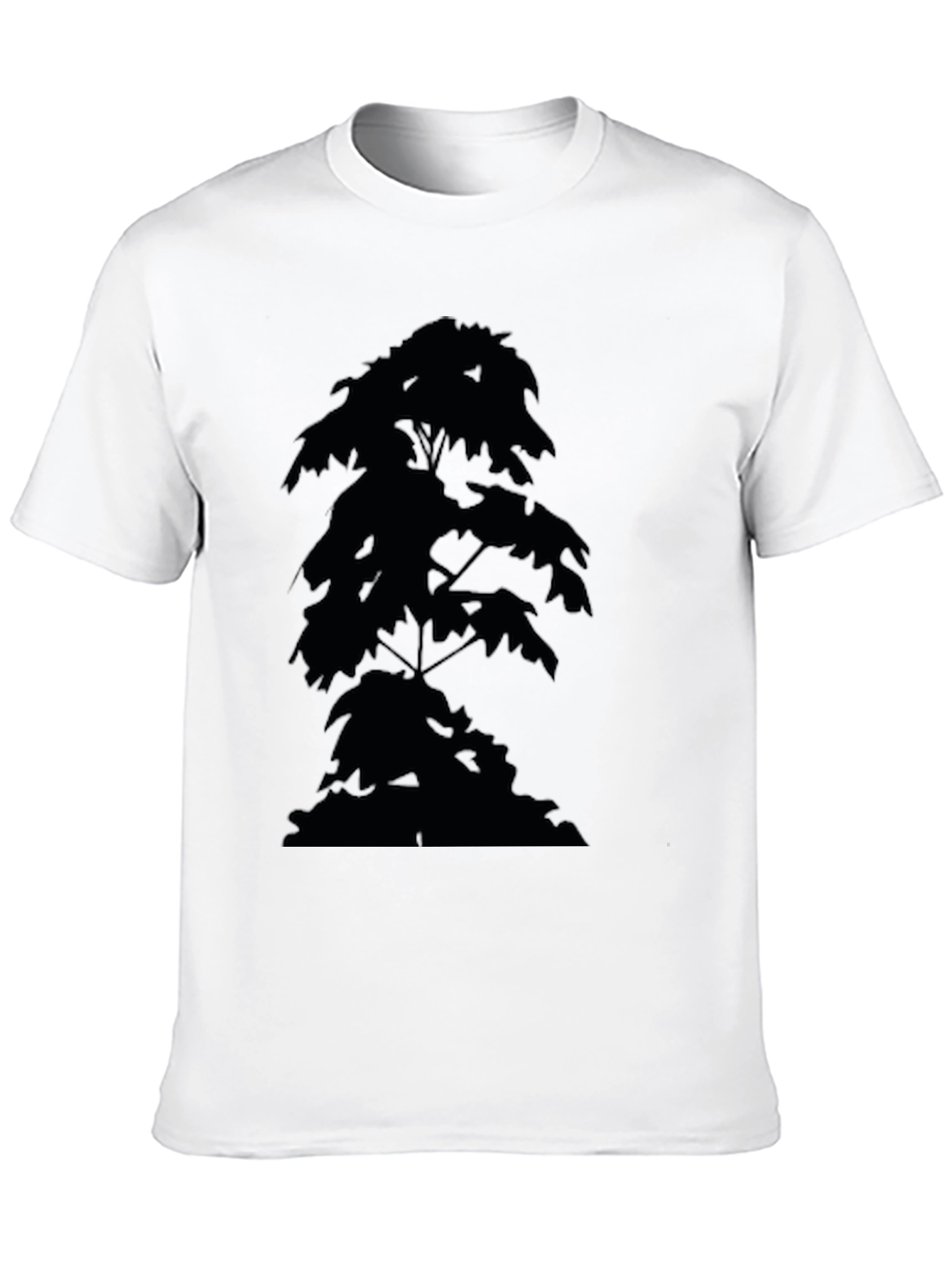 Black Tree Silhouette Graphic Tee - Modern Casual Style