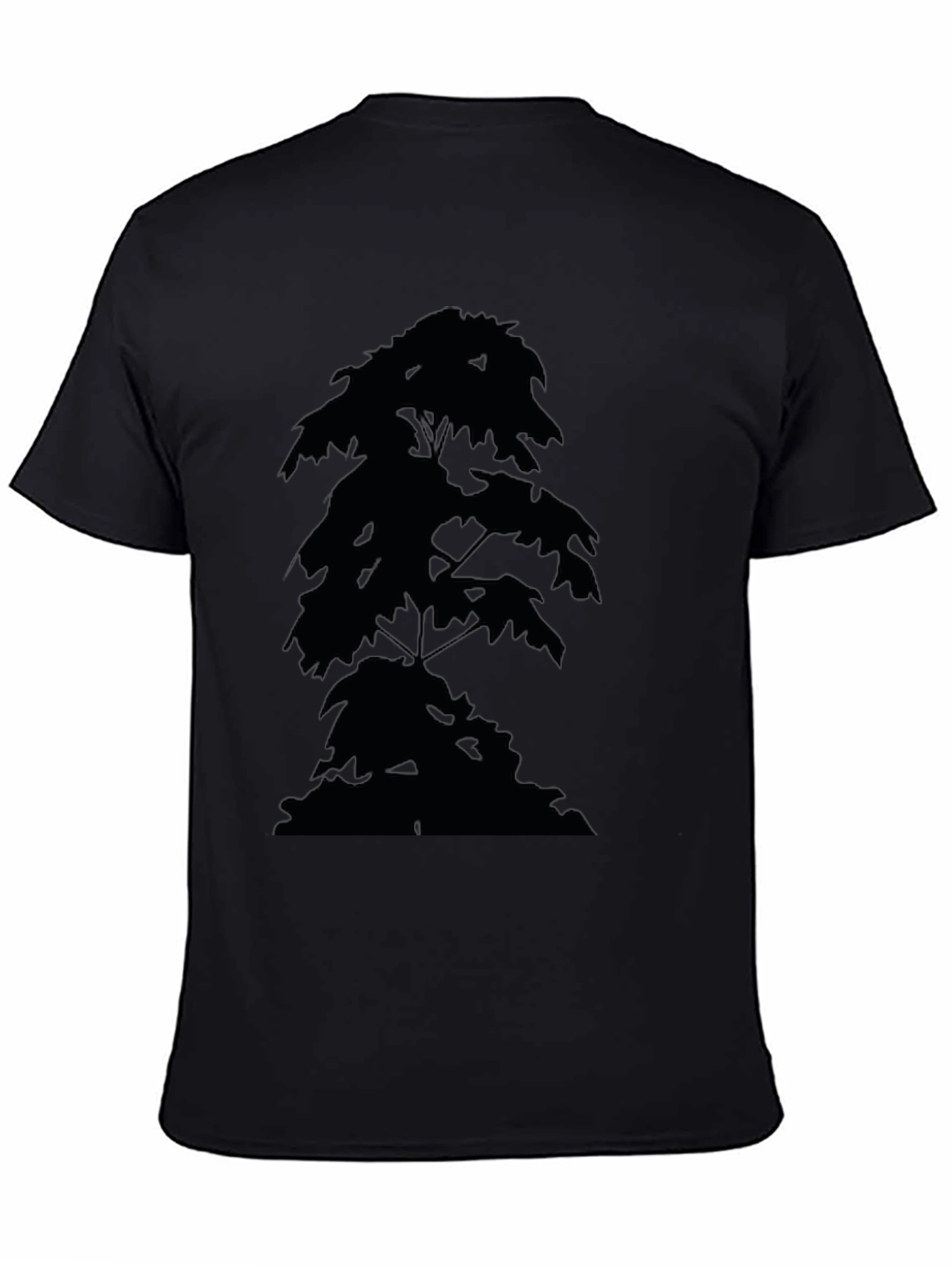Black Tree Silhouette Graphic Tee - Modern Casual Style