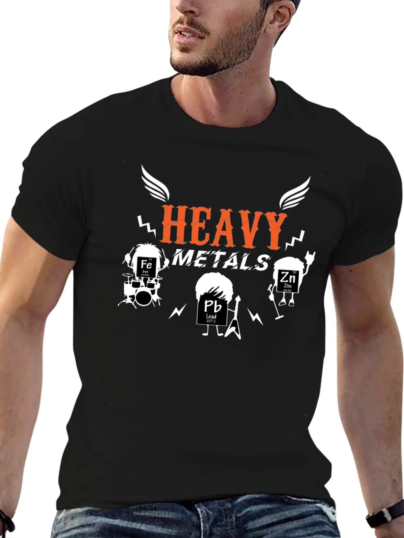 Heavy Metals Band T-Shirt Black Cotton Graphic Tee