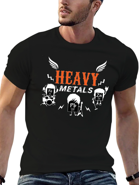 Heavy Metals Band T-Shirt Black Cotton Graphic Tee