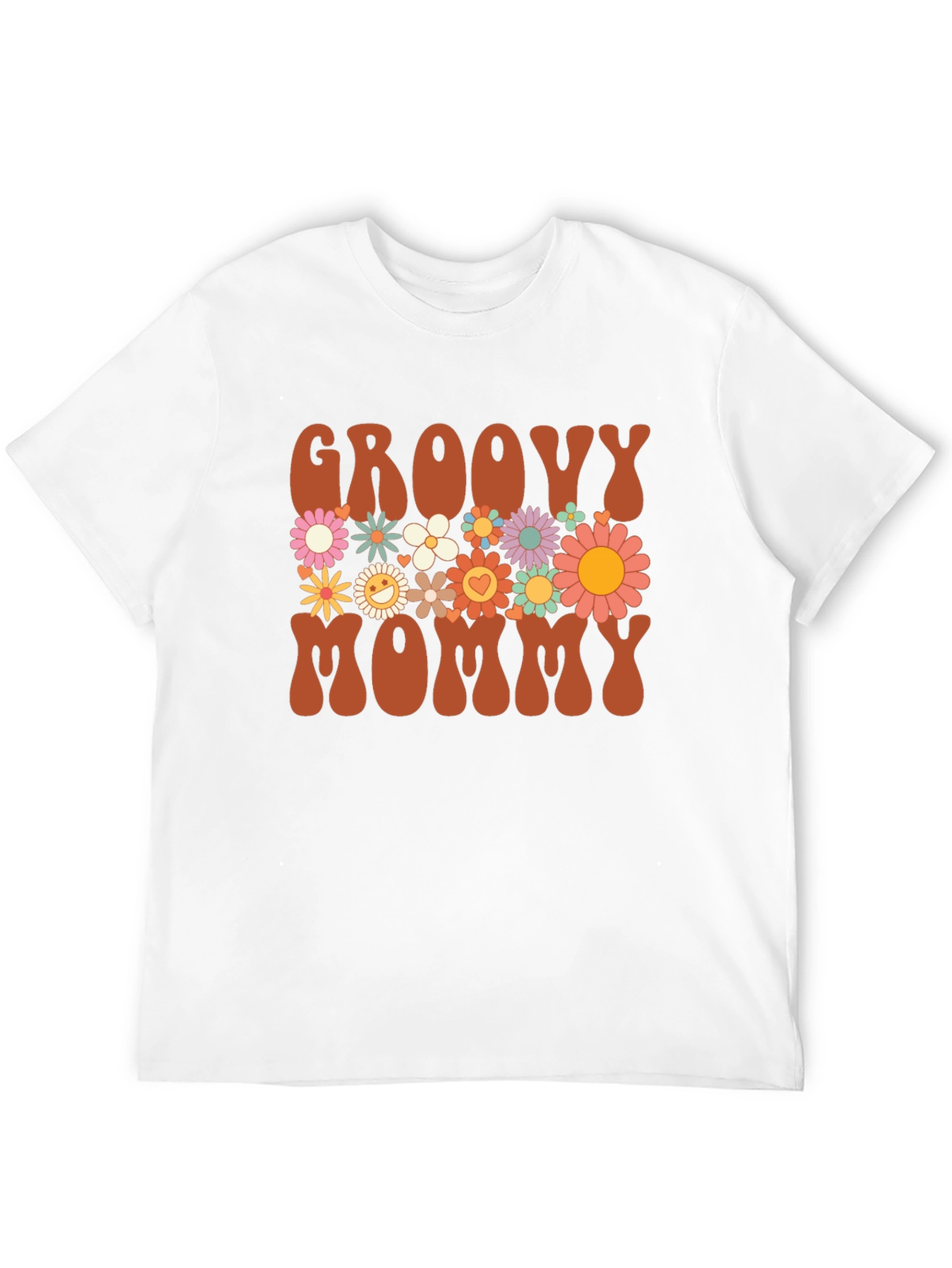 Groovy Mommy Floral Graphic T-Shirt