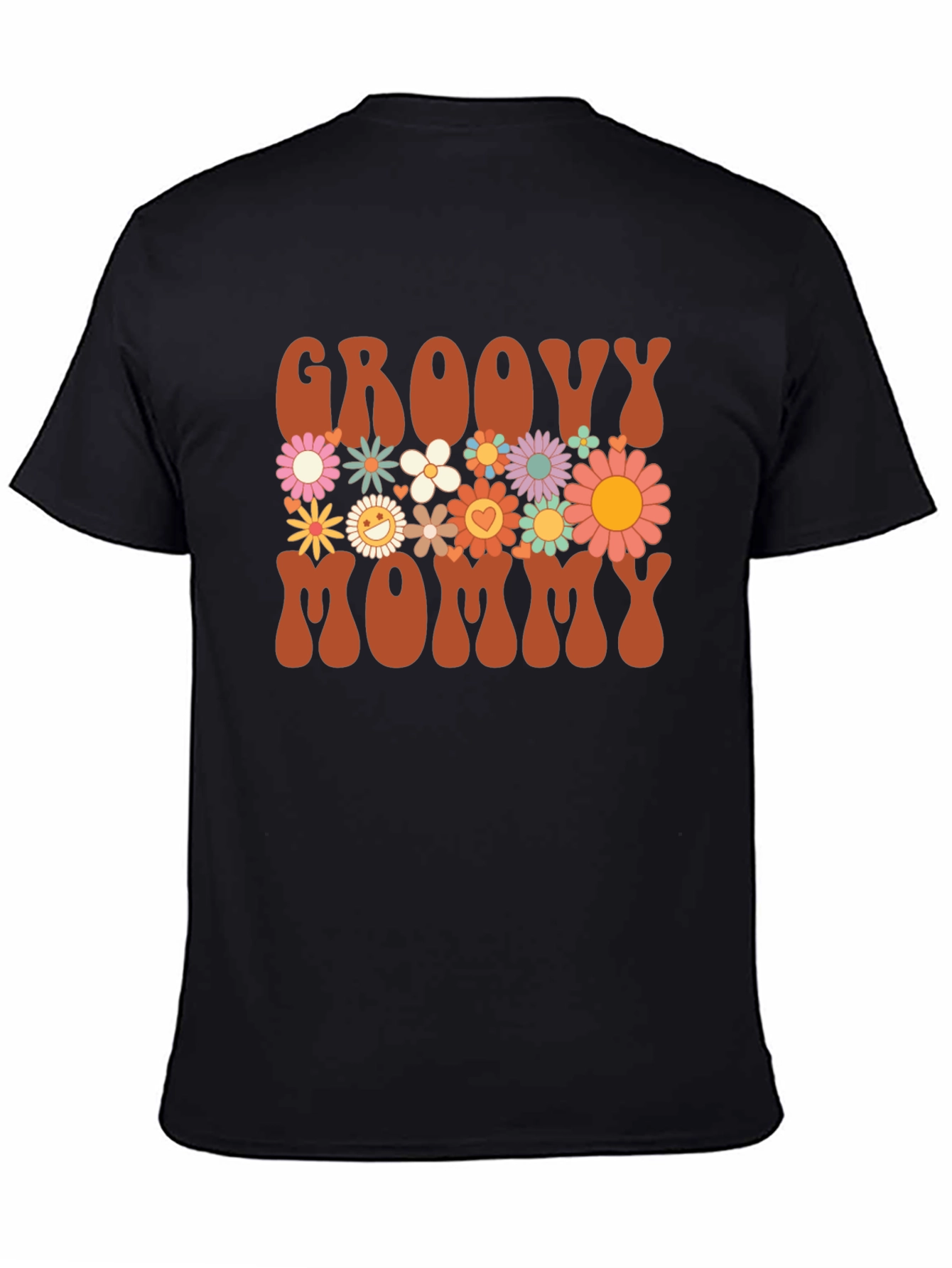 Groovy Mommy Floral Graphic T-Shirt