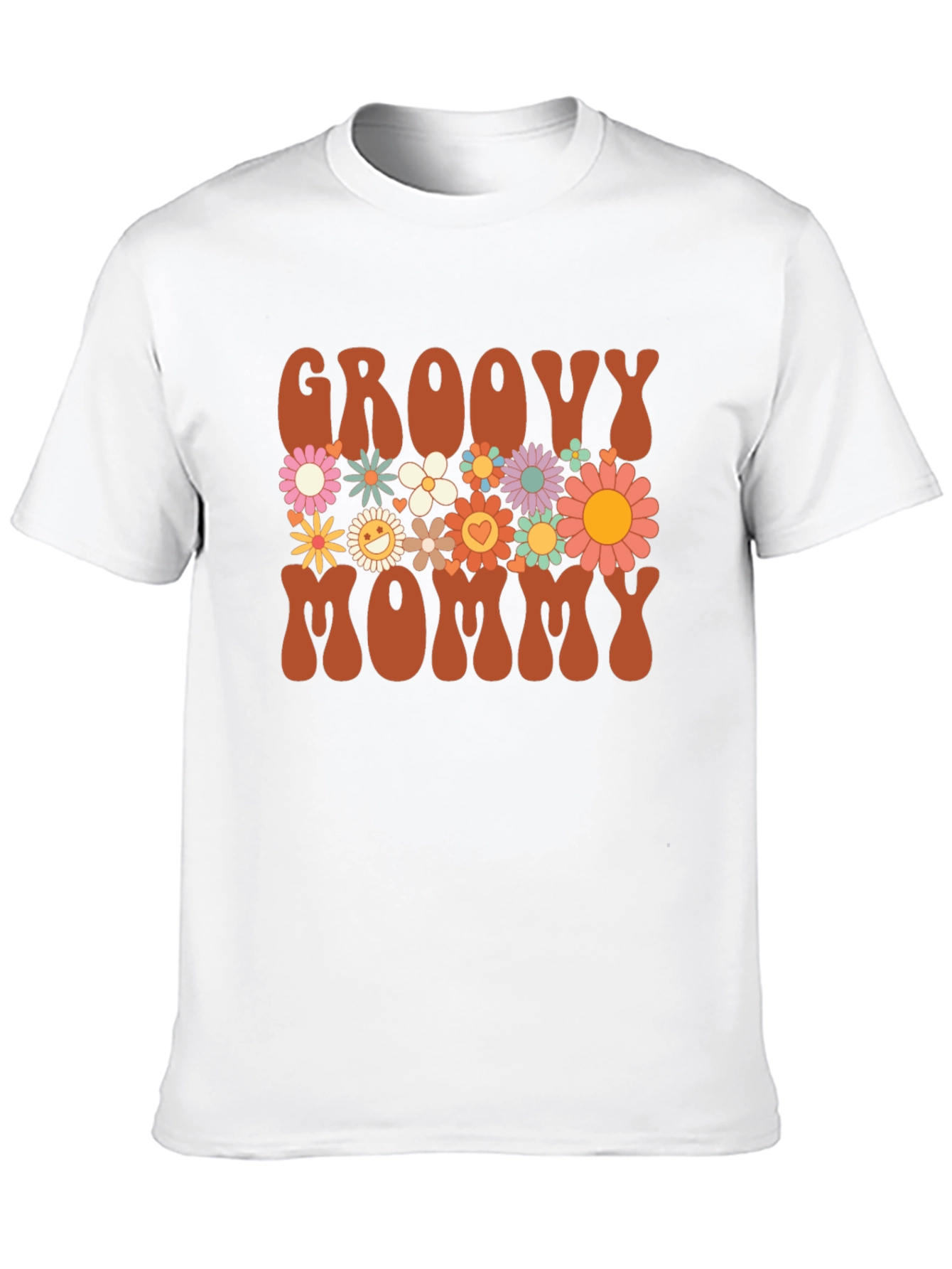 Groovy Mommy Floral Graphic T-Shirt