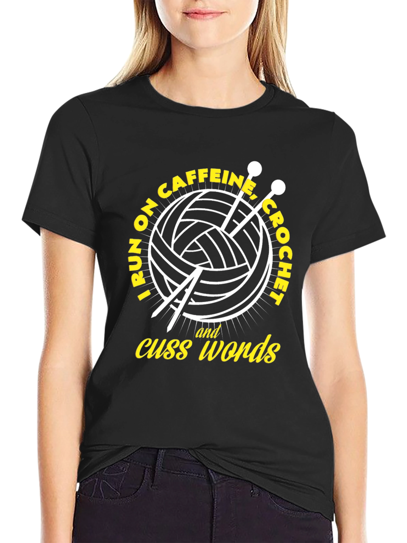 Caffeine Crochet & Cuss Words T-Shirt