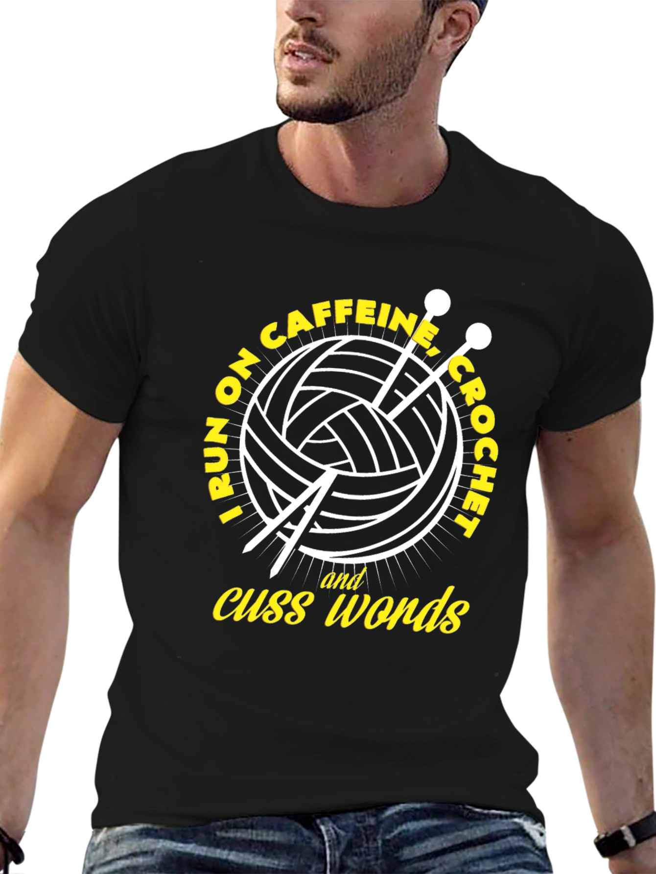 Caffeine Crochet & Cuss Words T-Shirt
