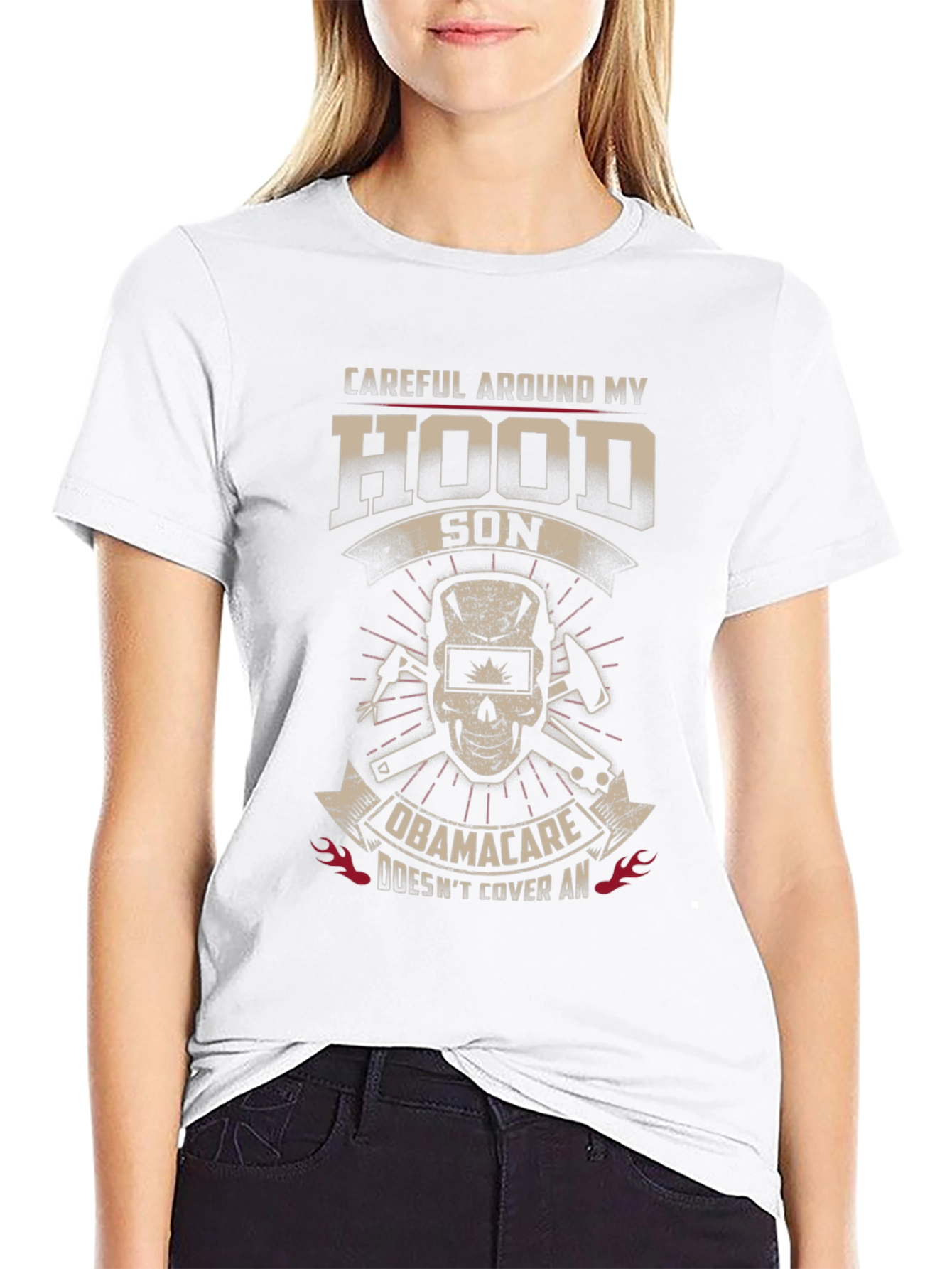 Careful Around My Hood Son Funny Welder T-Shirt