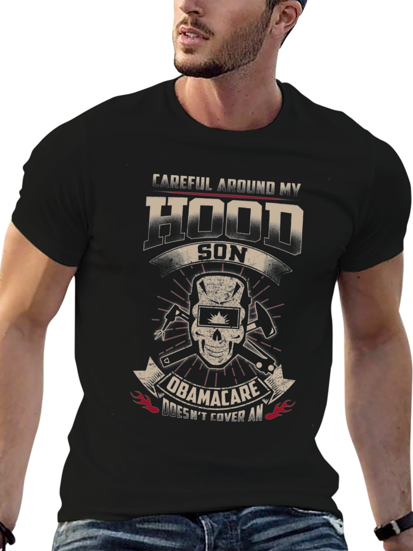 Careful Around My Hood Son Funny Welder T-Shirt
