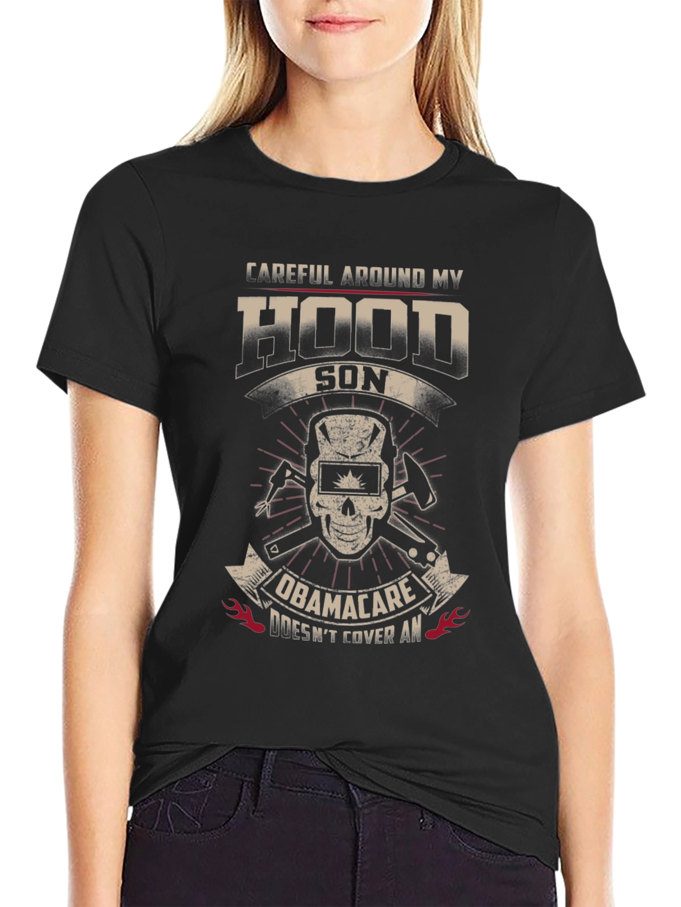 Careful Around My Hood Son Funny Welder T-Shirt