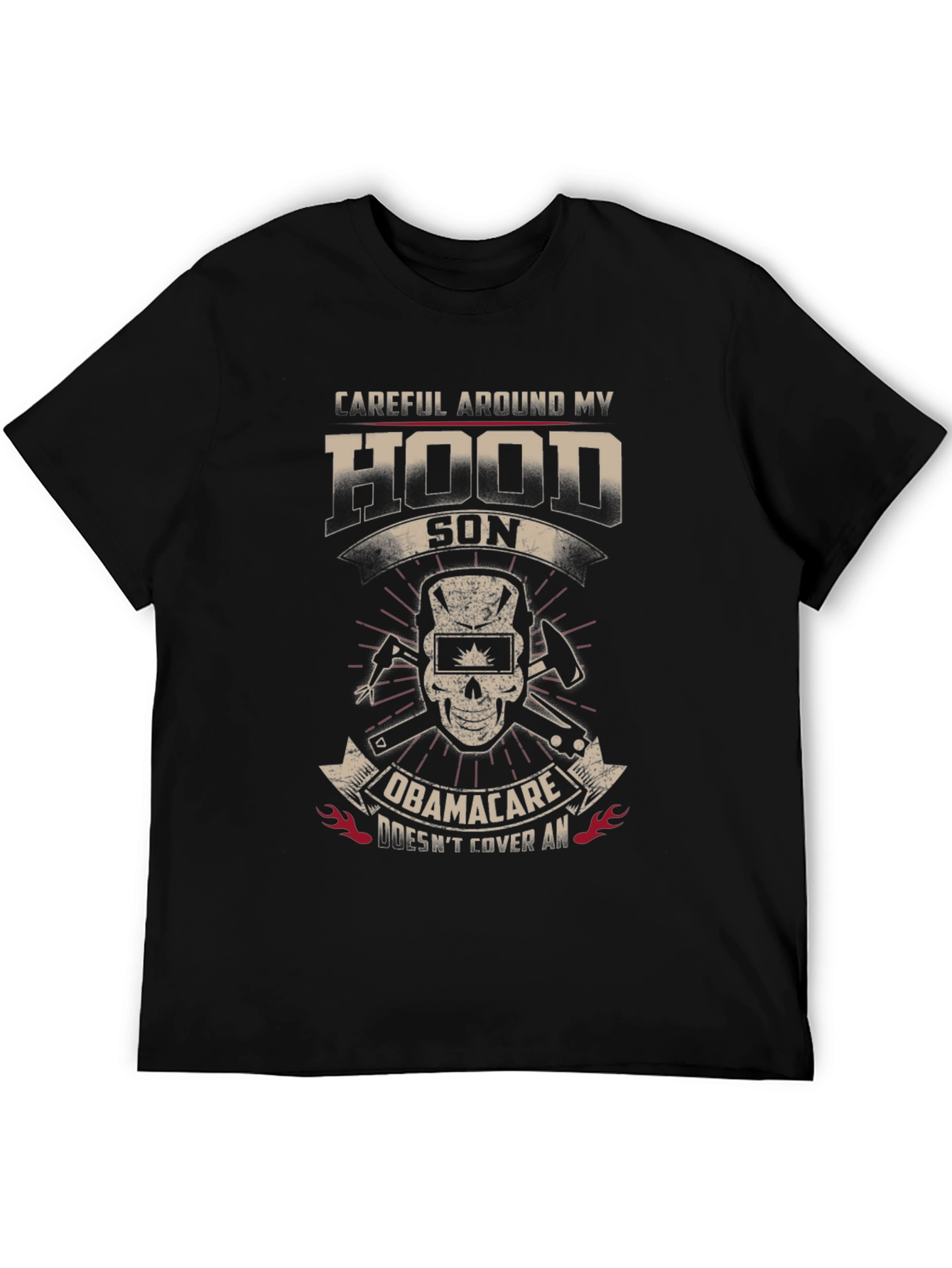 Careful Around My Hood Son Funny Welder T-Shirt