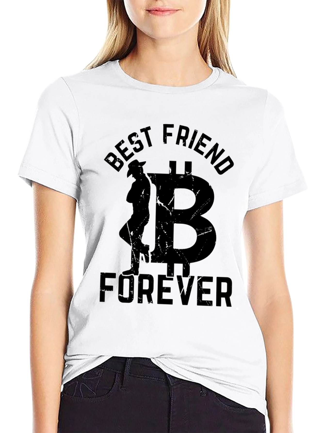 Best Friend Forever Black Graphic T-Shirt