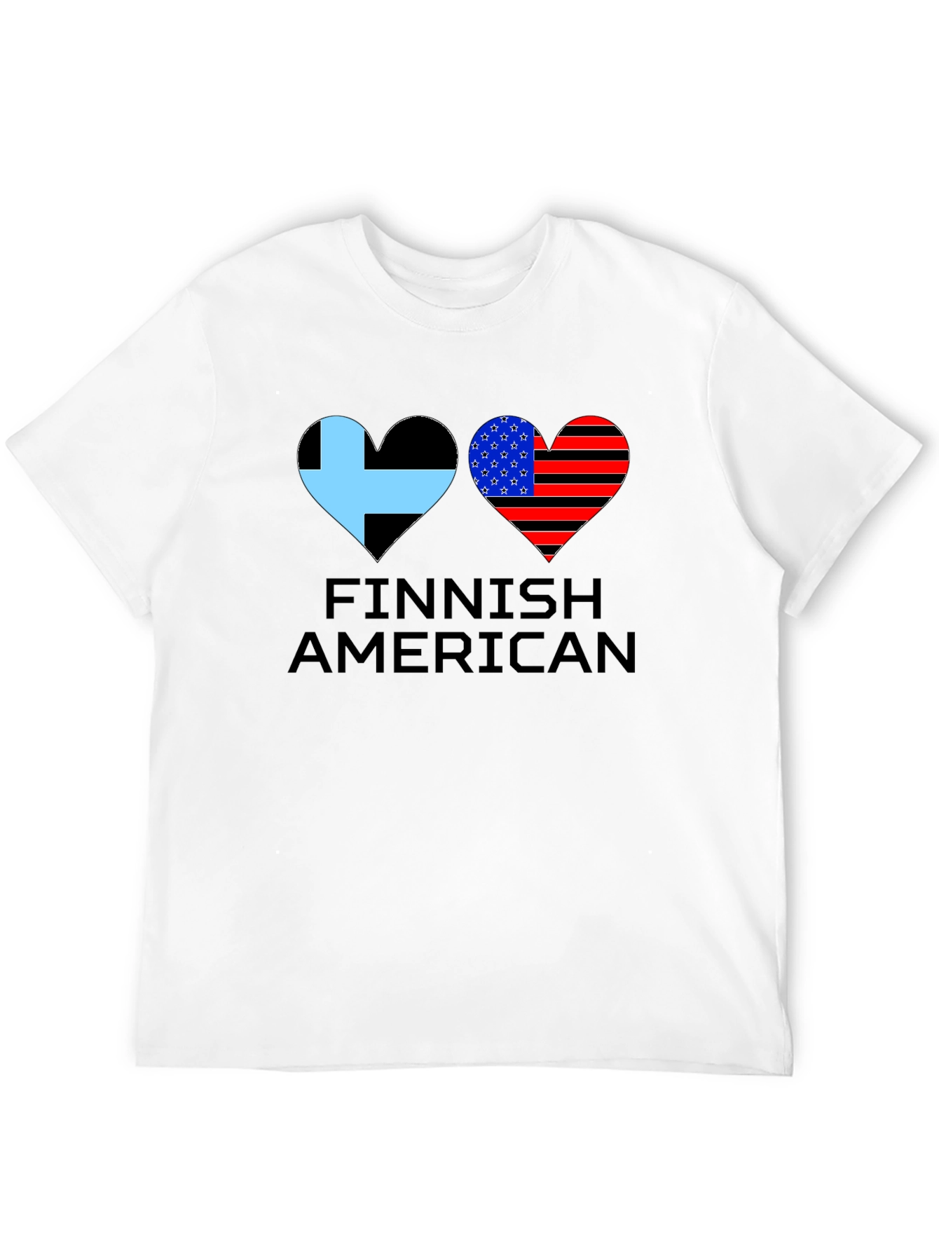 Finnish American Flag Heart T-Shirt
