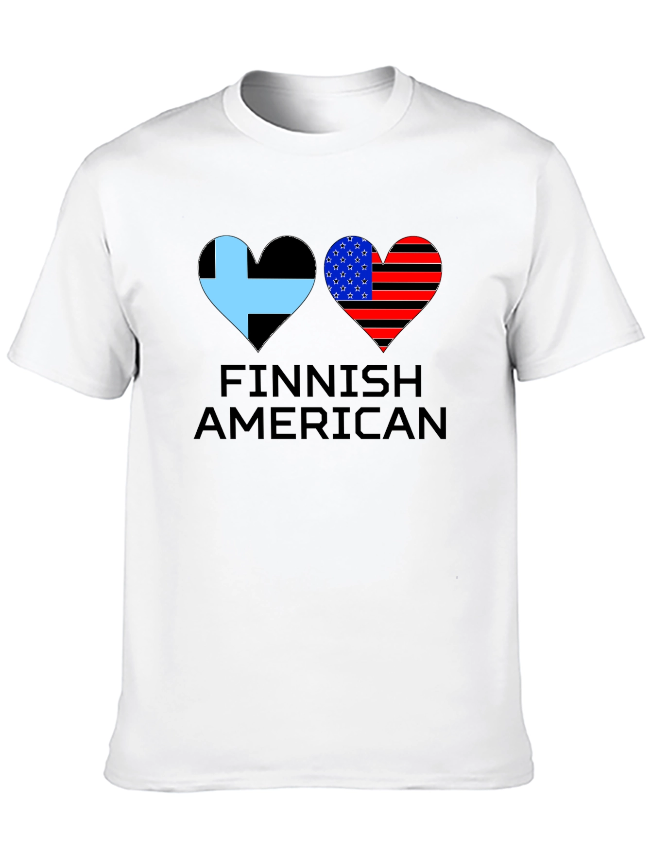 Finnish American Flag Heart T-Shirt