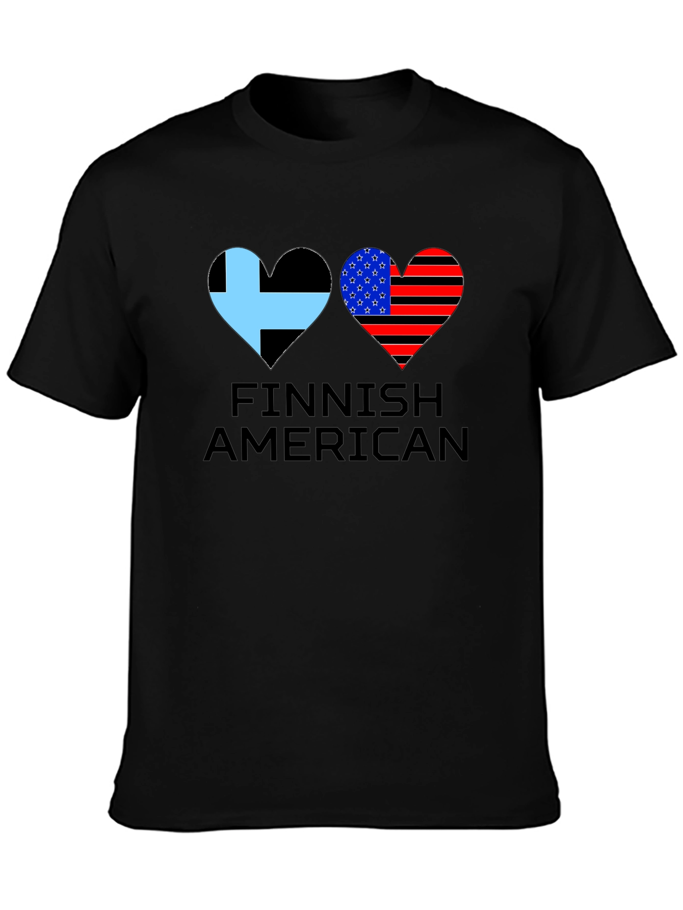 Finnish American Flag Heart T-Shirt