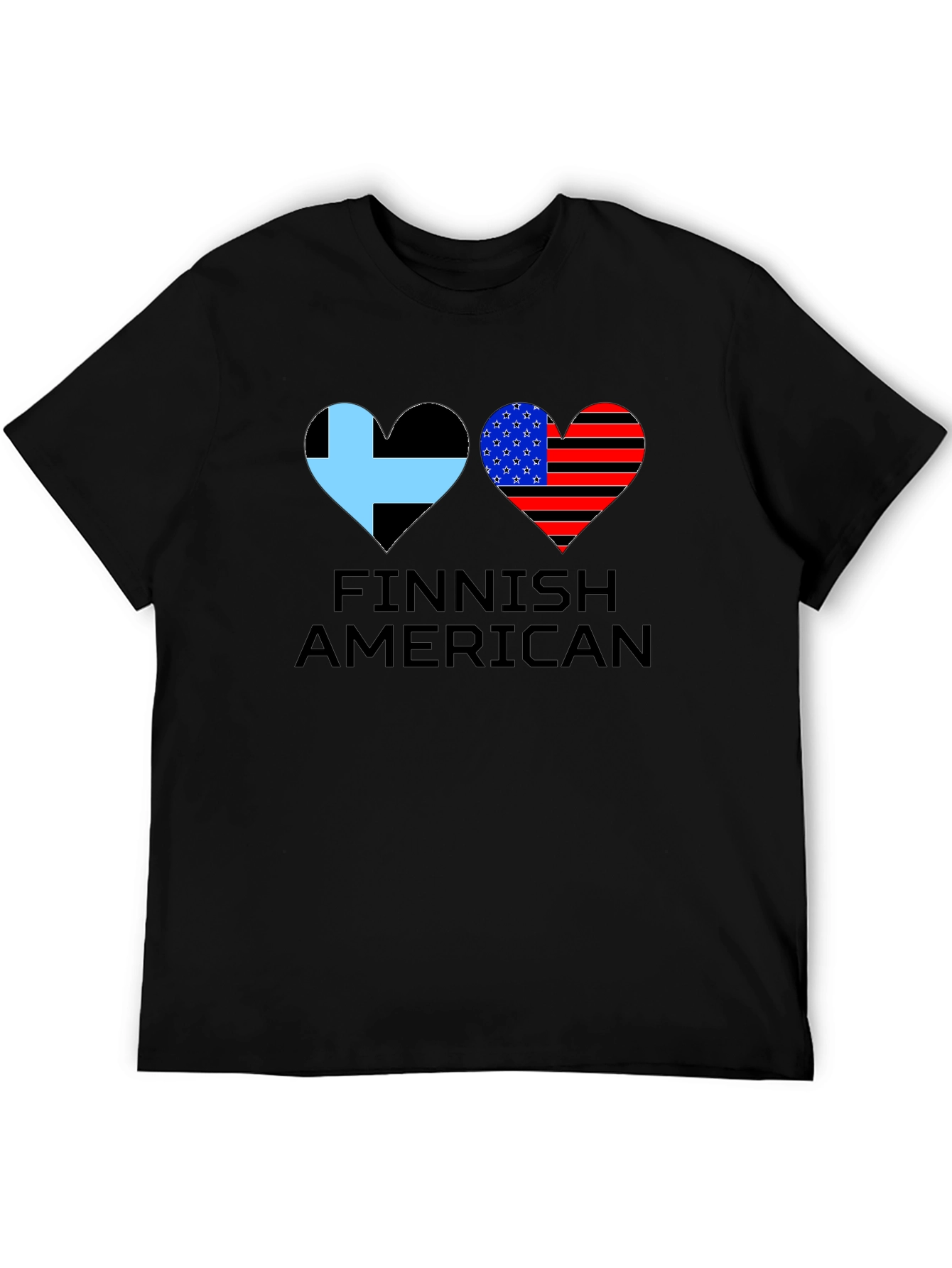 Finnish American Flag Heart T-Shirt
