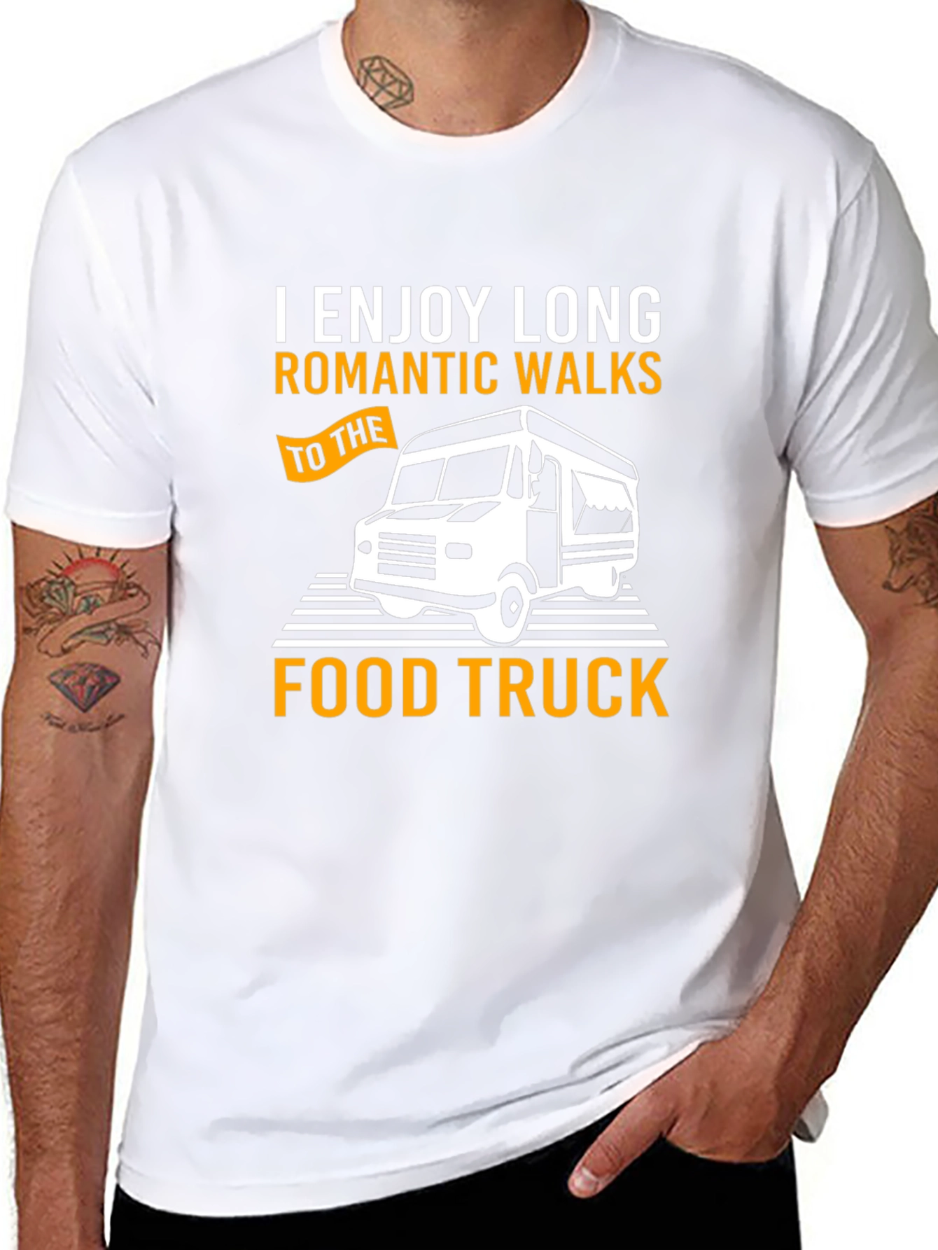 Romantic Food Truck T-Shirt - Long Walks Design