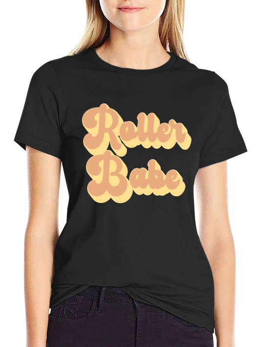 Retro Roller Babe Graphic T-Shirt - Trendy Style