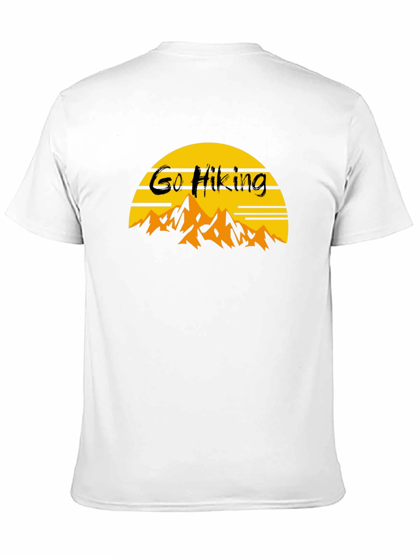 Go Hiking Black T-Shirt - Nature Adventure Tee