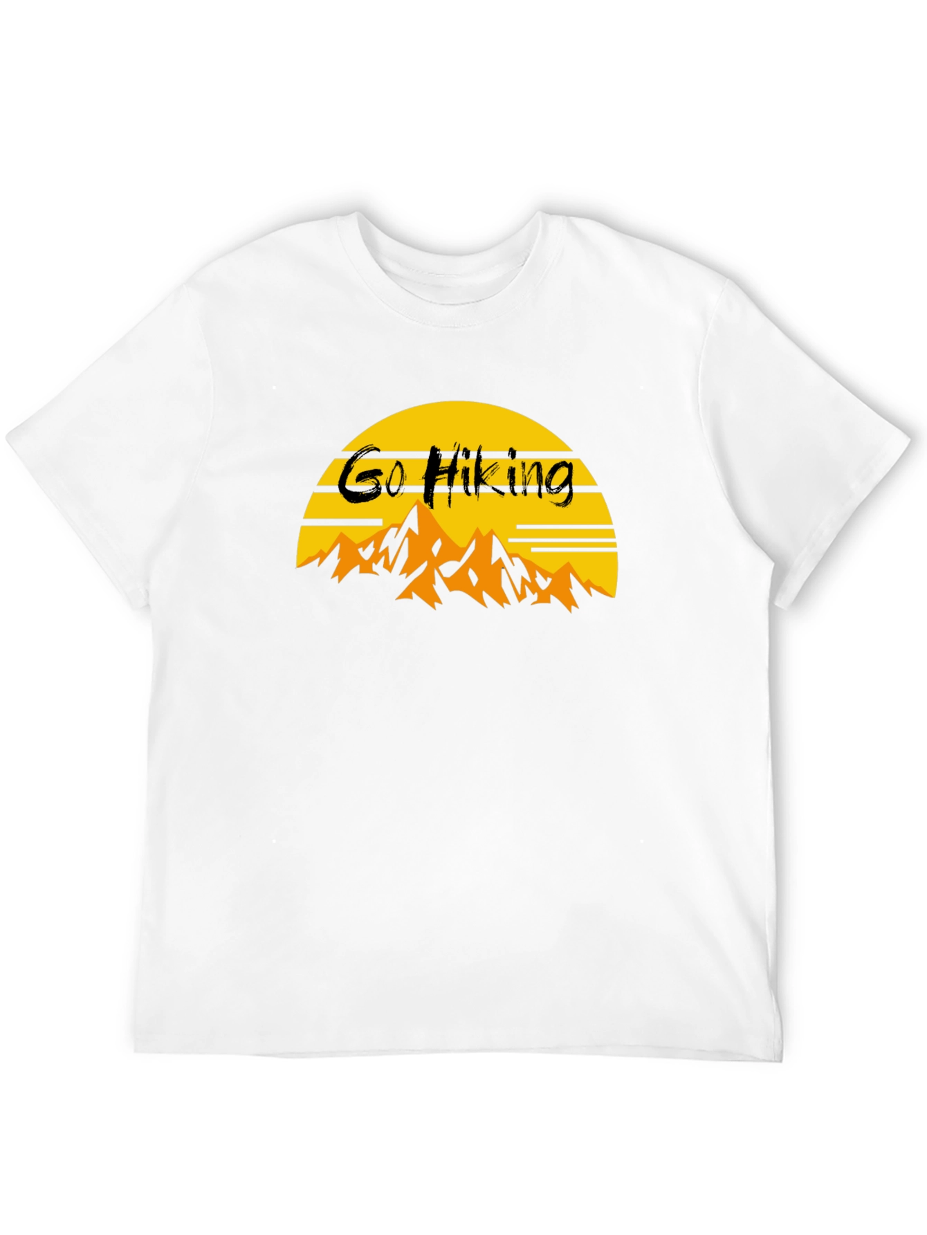 Go Hiking Black T-Shirt - Nature Adventure Tee