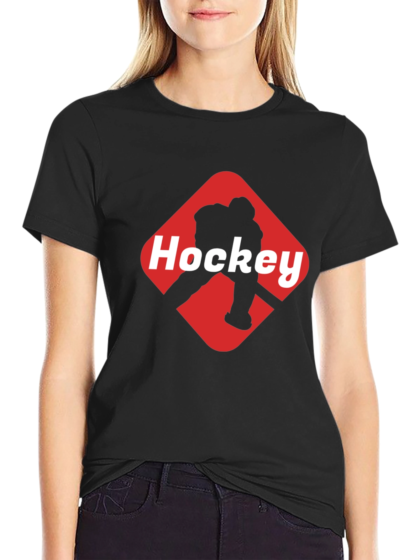 Hockey Graphic Black T-Shirt