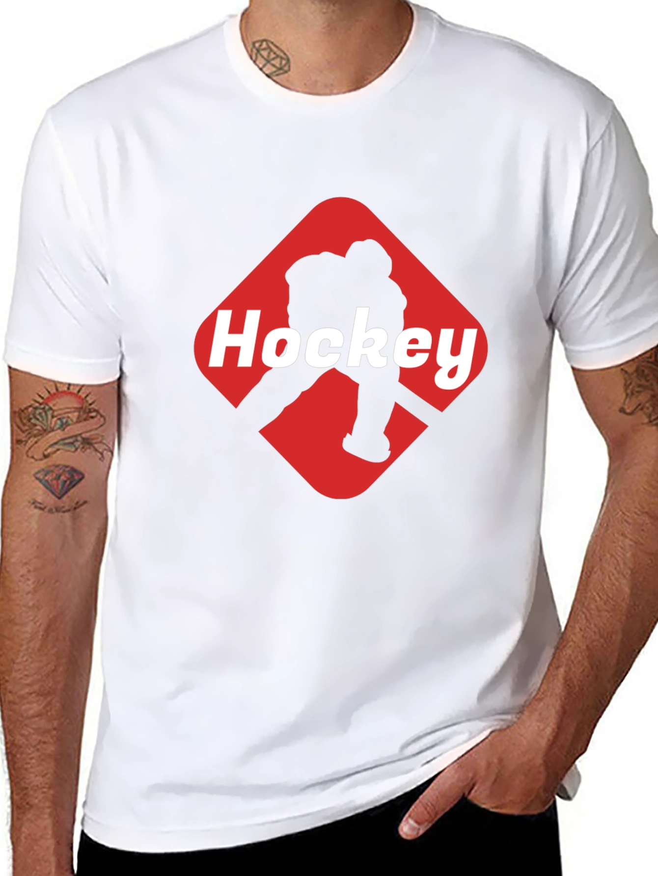Hockey Graphic Black T-Shirt