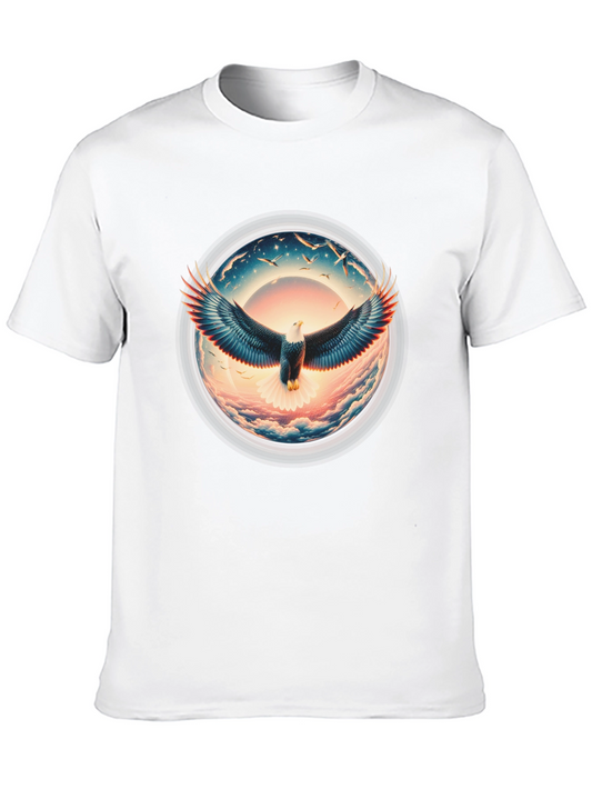 Eagle Graphic Print Crew Neck Tee
