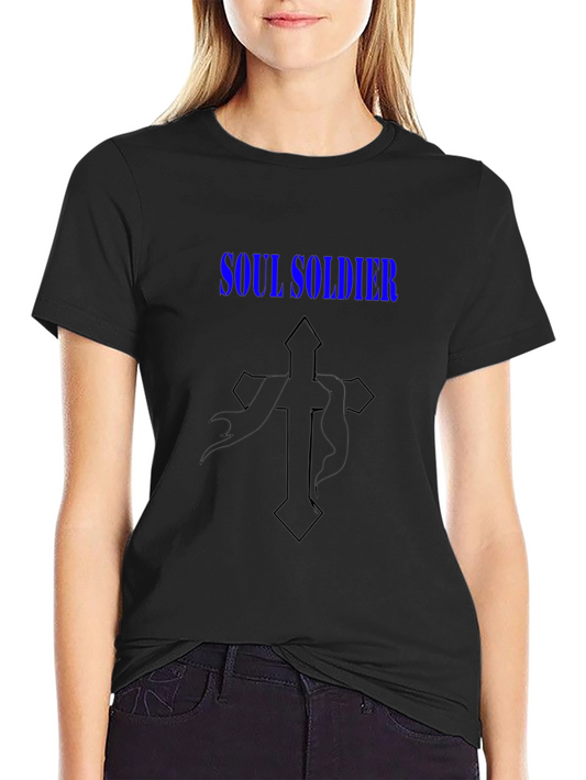 Soul Soldier Graphic Tee - Black Cotton Blend