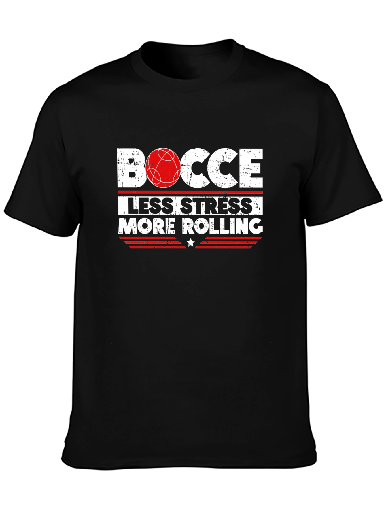 Bocce Less Stress More Rolling Graphic T-Shirt