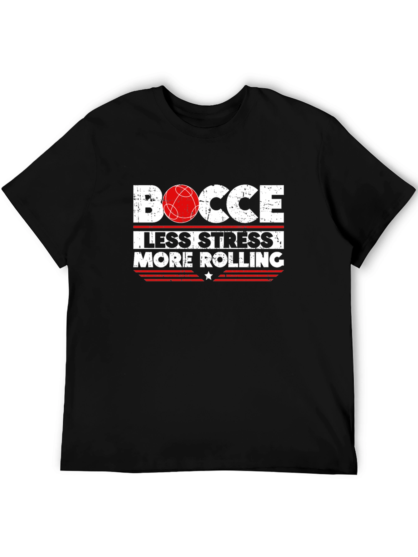 Bocce Less Stress More Rolling Graphic T-Shirt