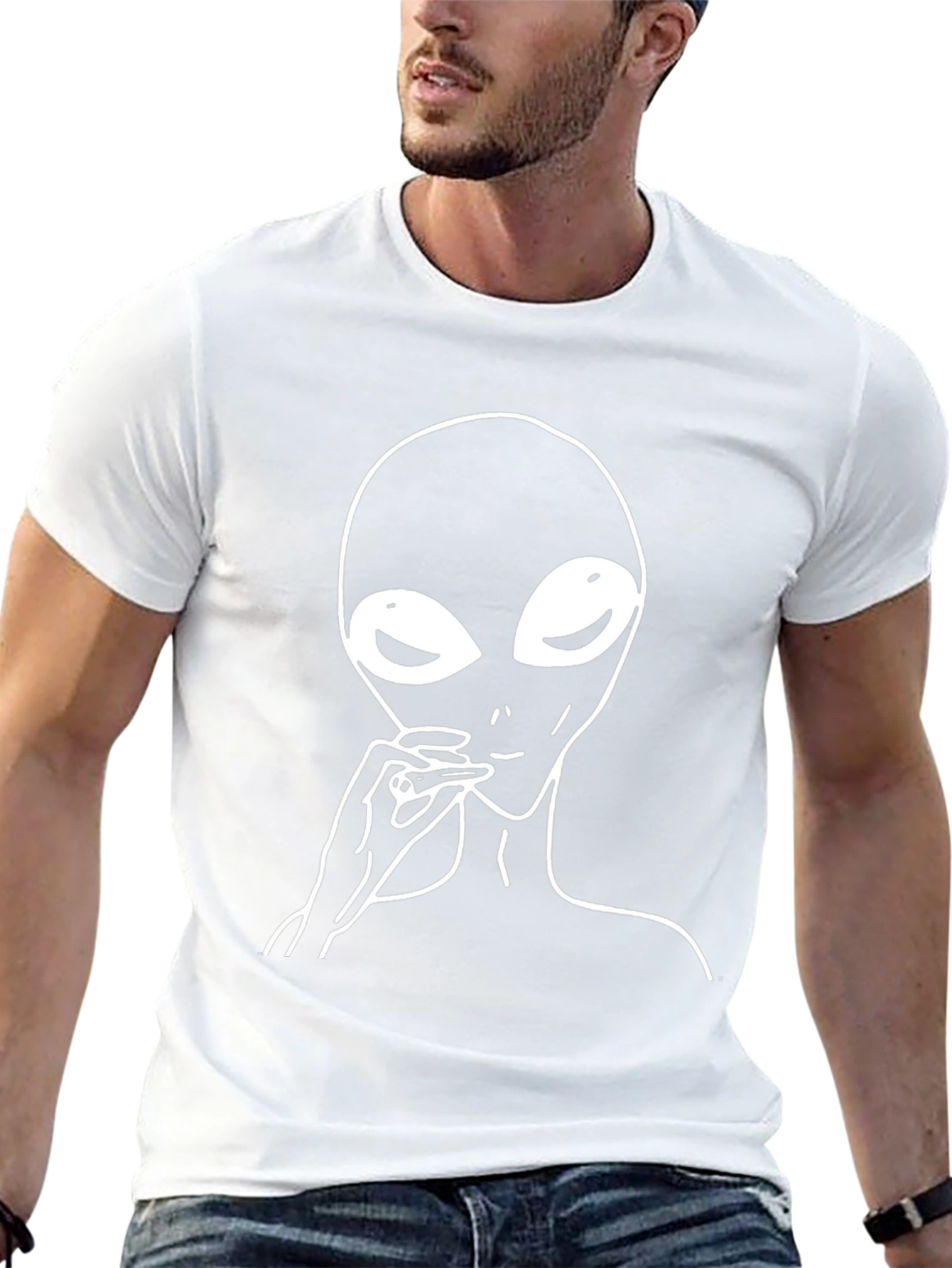 Alien Smoking Black T-Shirt