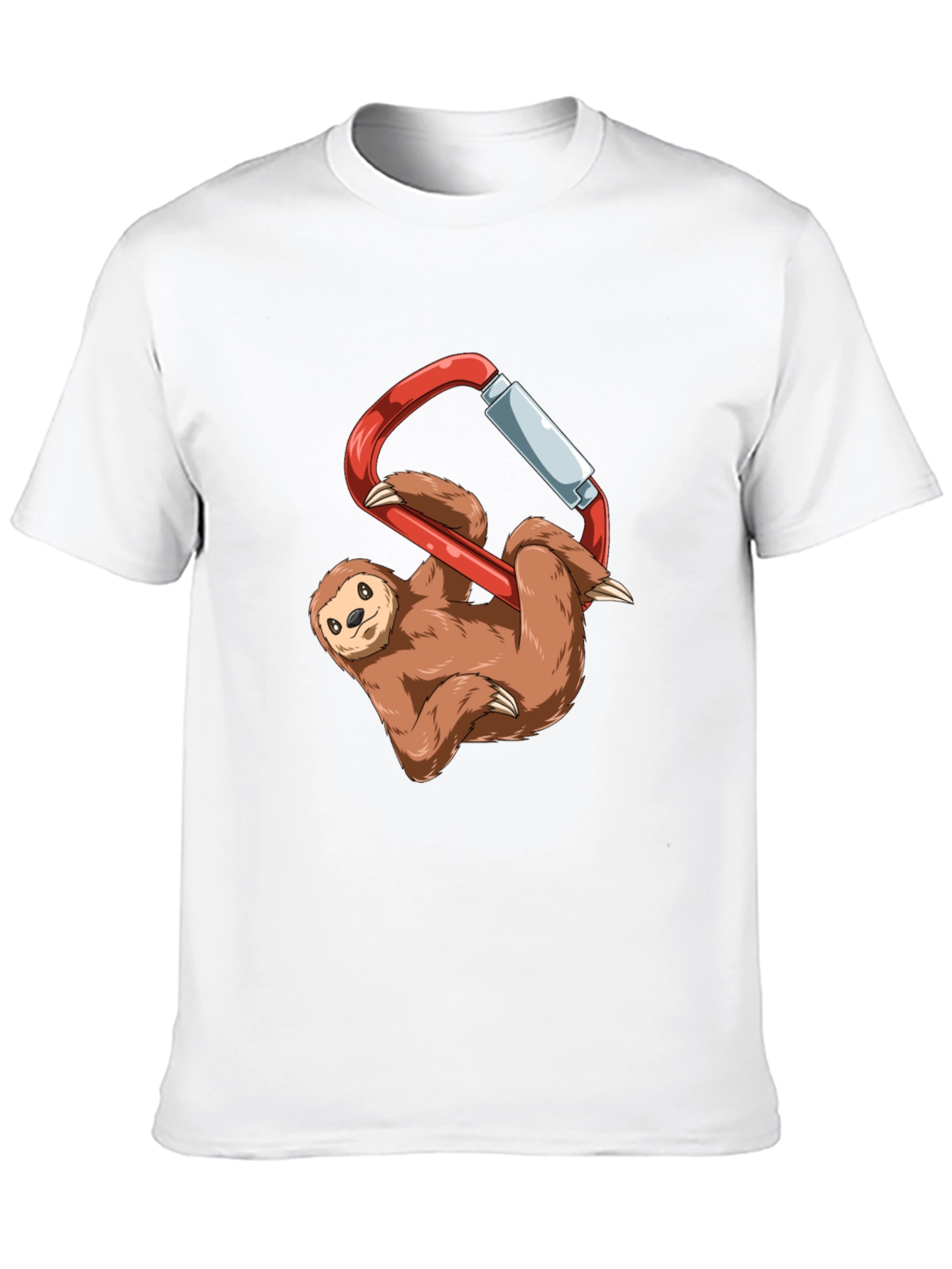 Sloth Climbing Carabiner Graphic T-Shirt