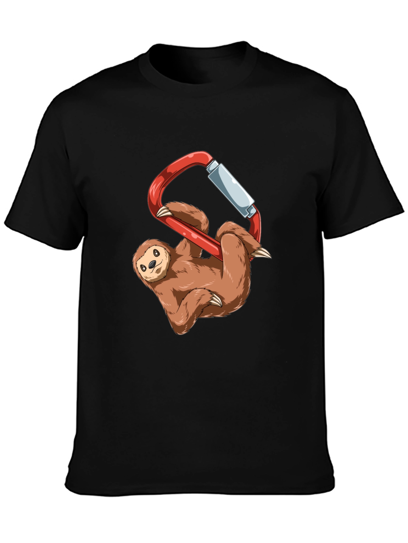 Sloth Climbing Carabiner Graphic T-Shirt