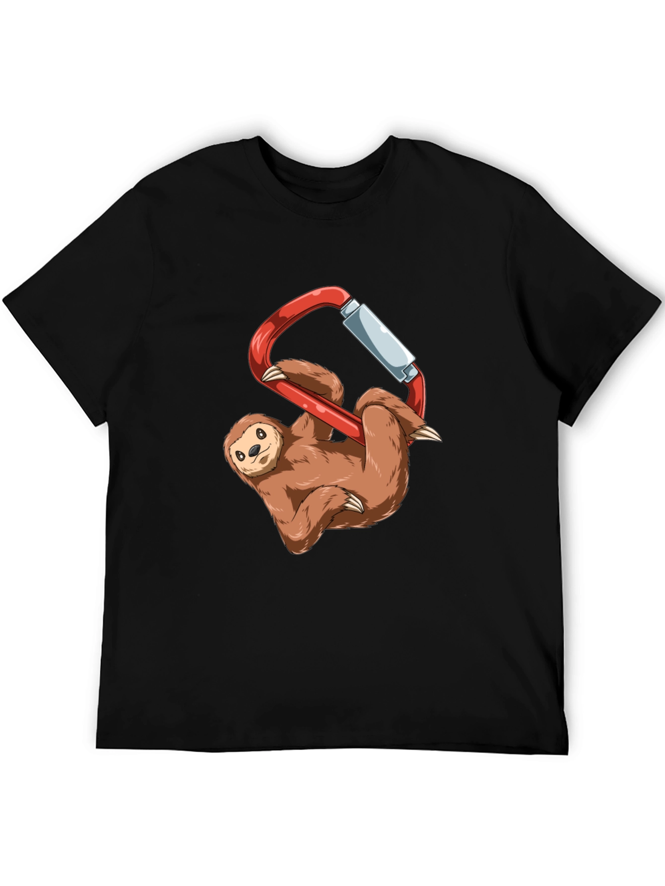Sloth Climbing Carabiner Graphic T-Shirt
