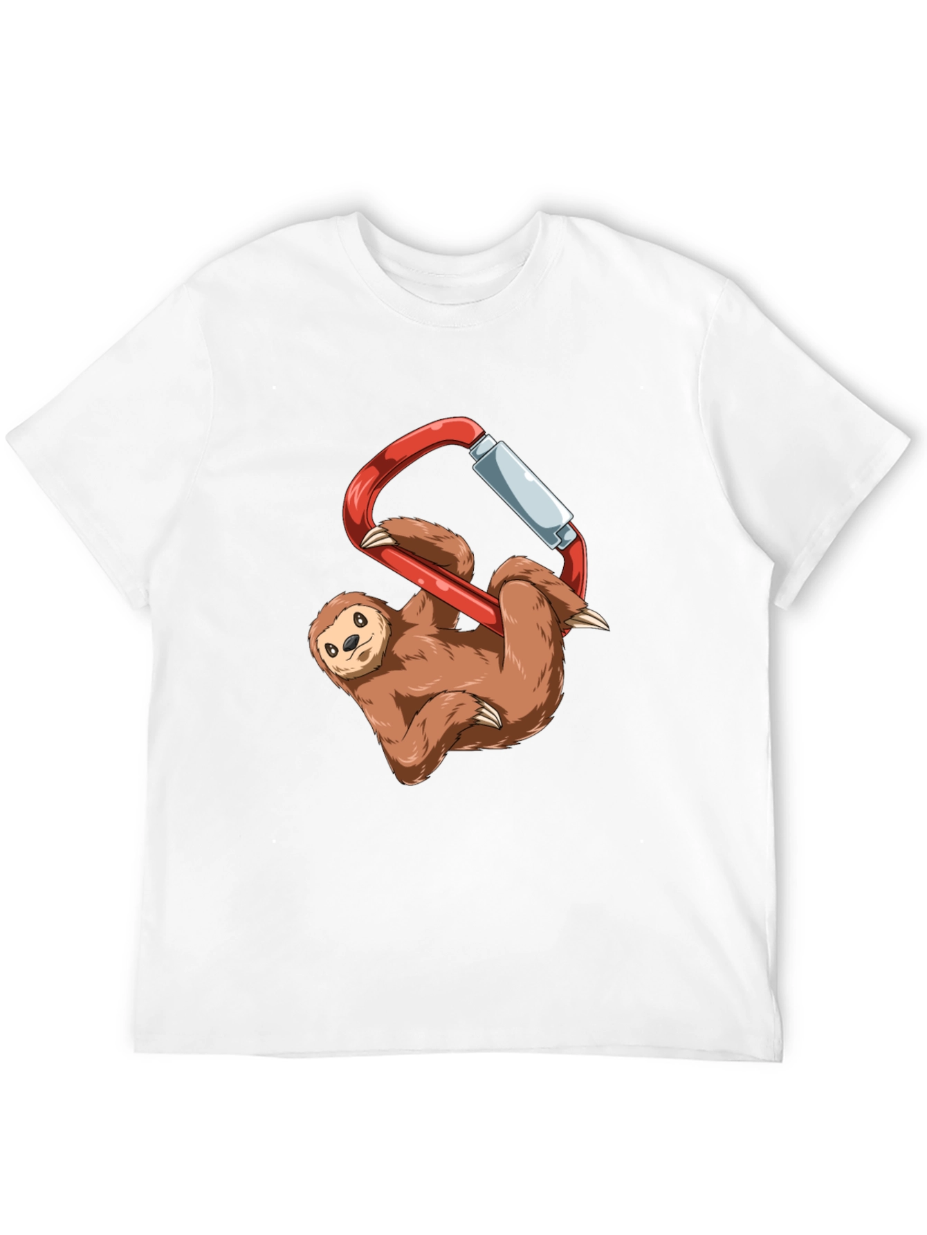 Sloth Climbing Carabiner Graphic T-Shirt