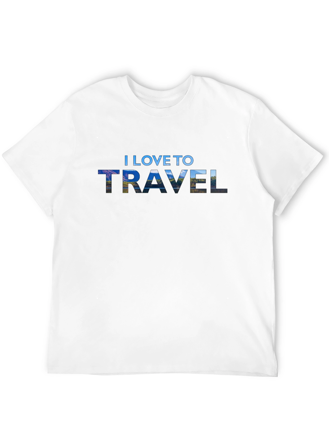 I Love to Travel Graphic T-Shirt - Black
