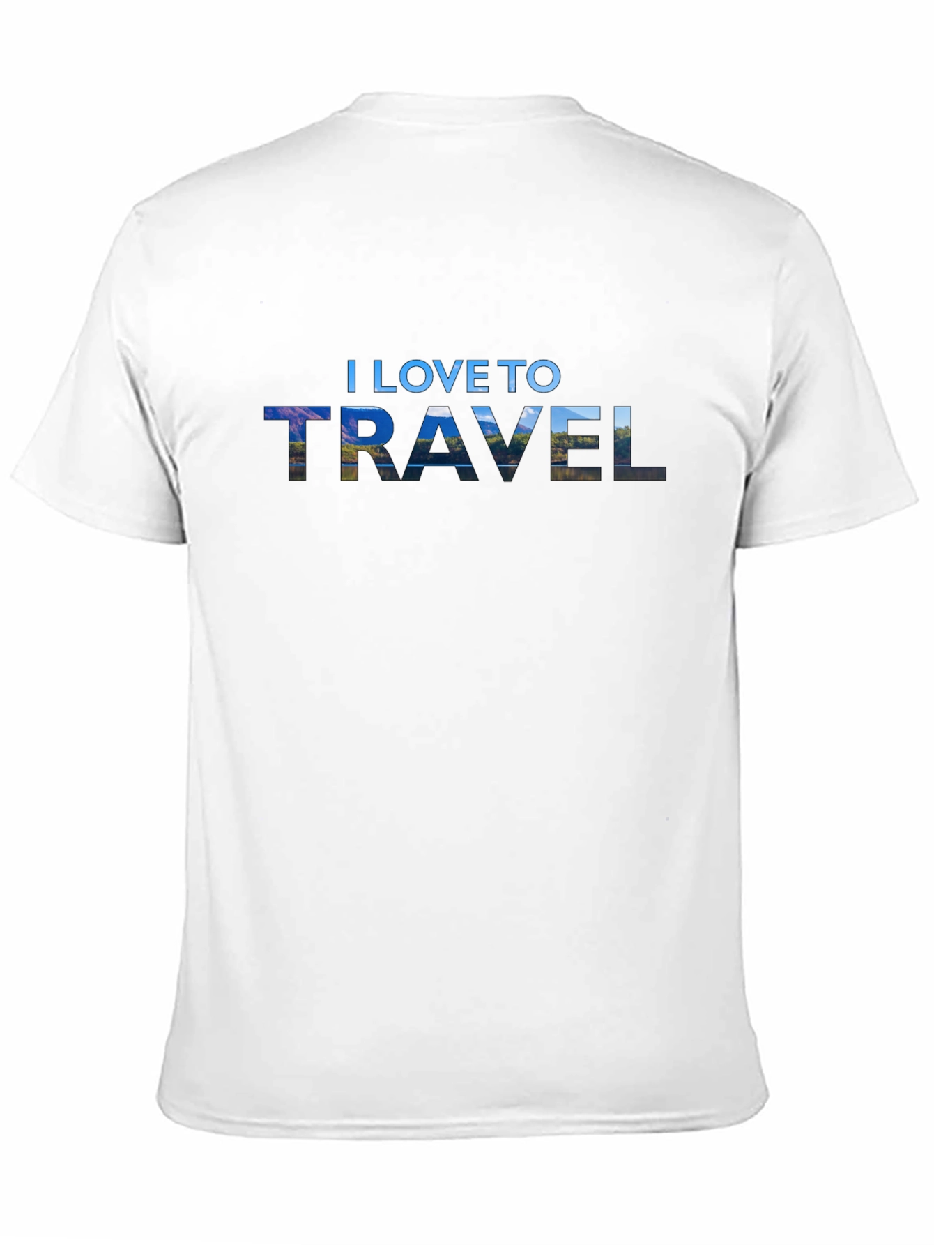 I Love to Travel Graphic T-Shirt - Black