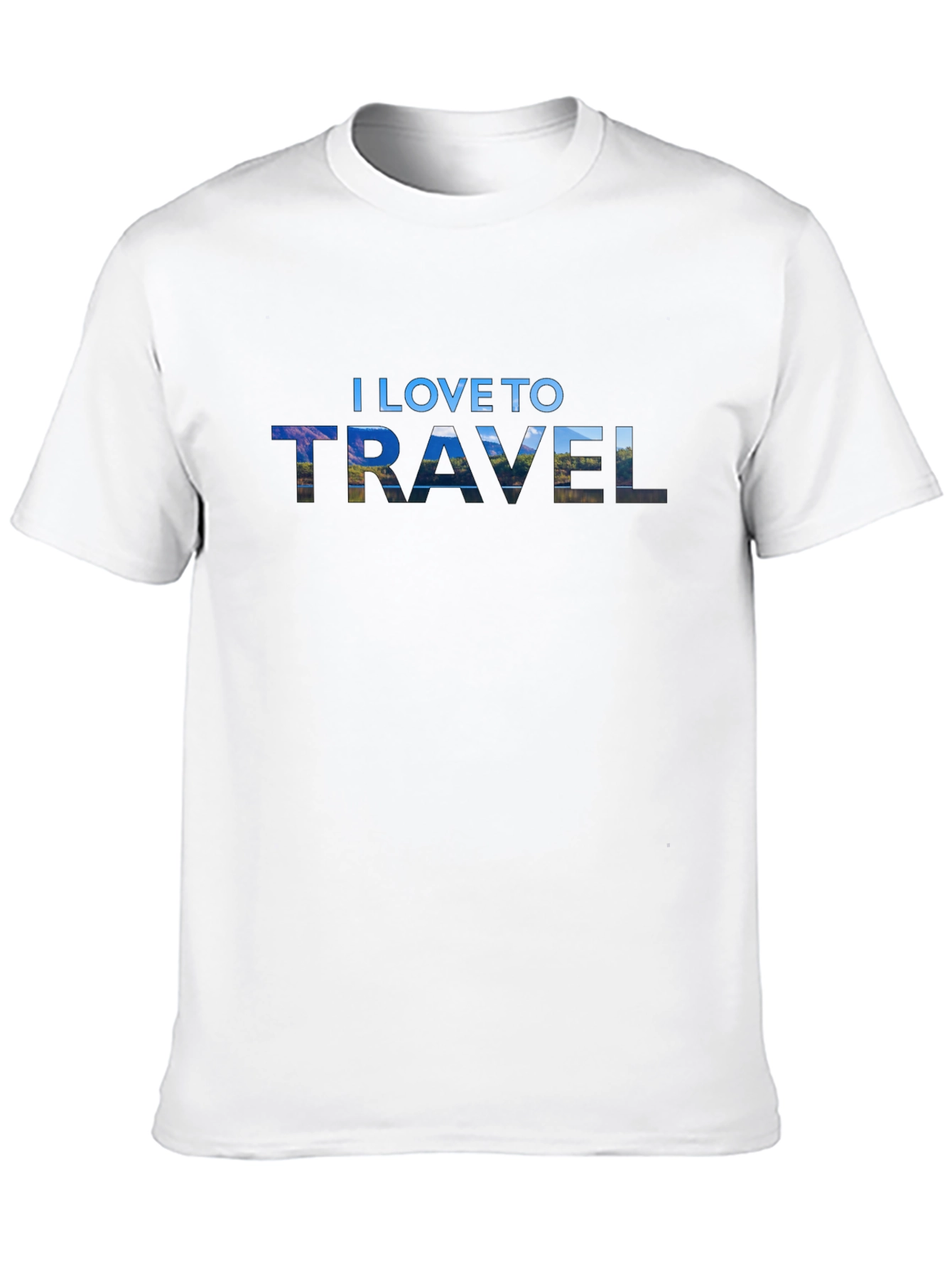 I Love to Travel Graphic T-Shirt - Black