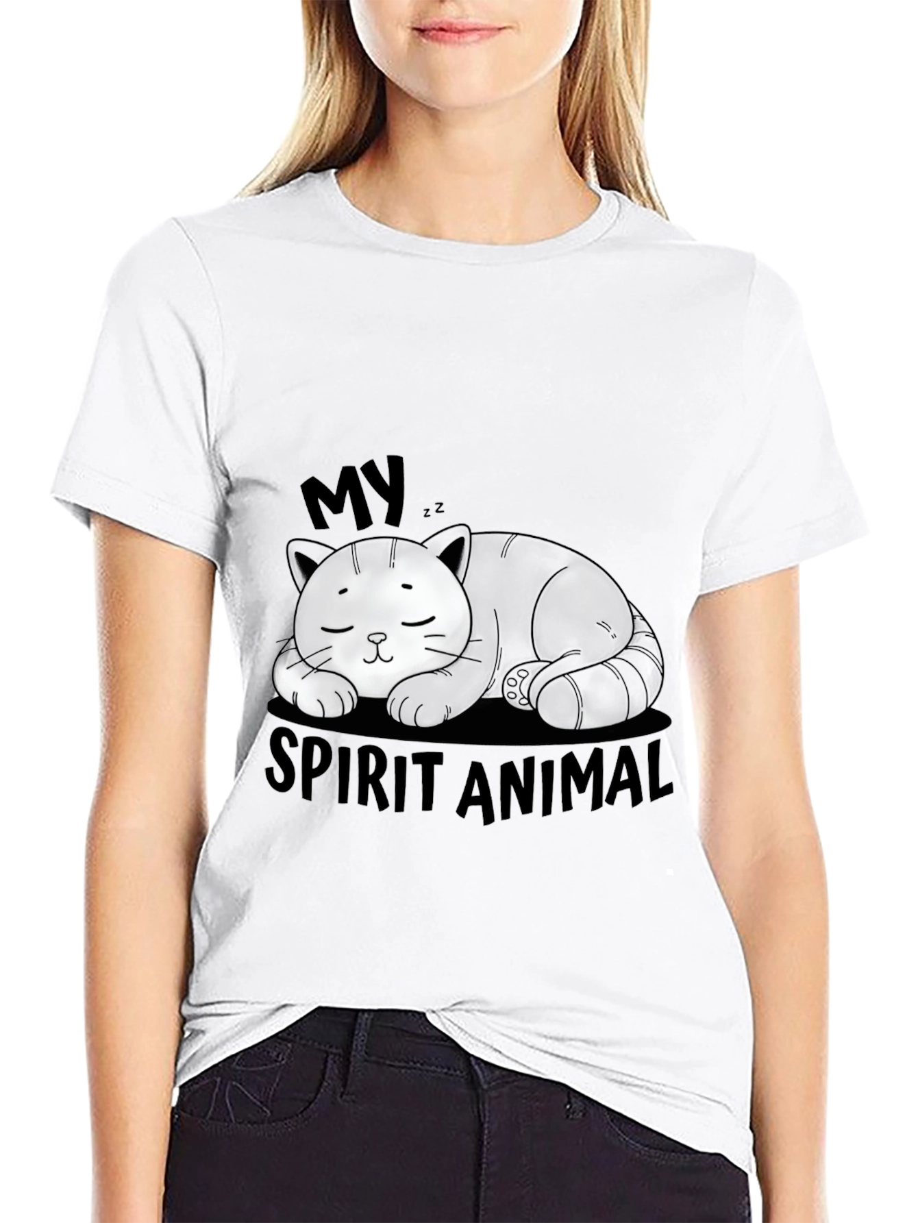 My Spirit Animal Sleeping Cat Graphic T-Shirt