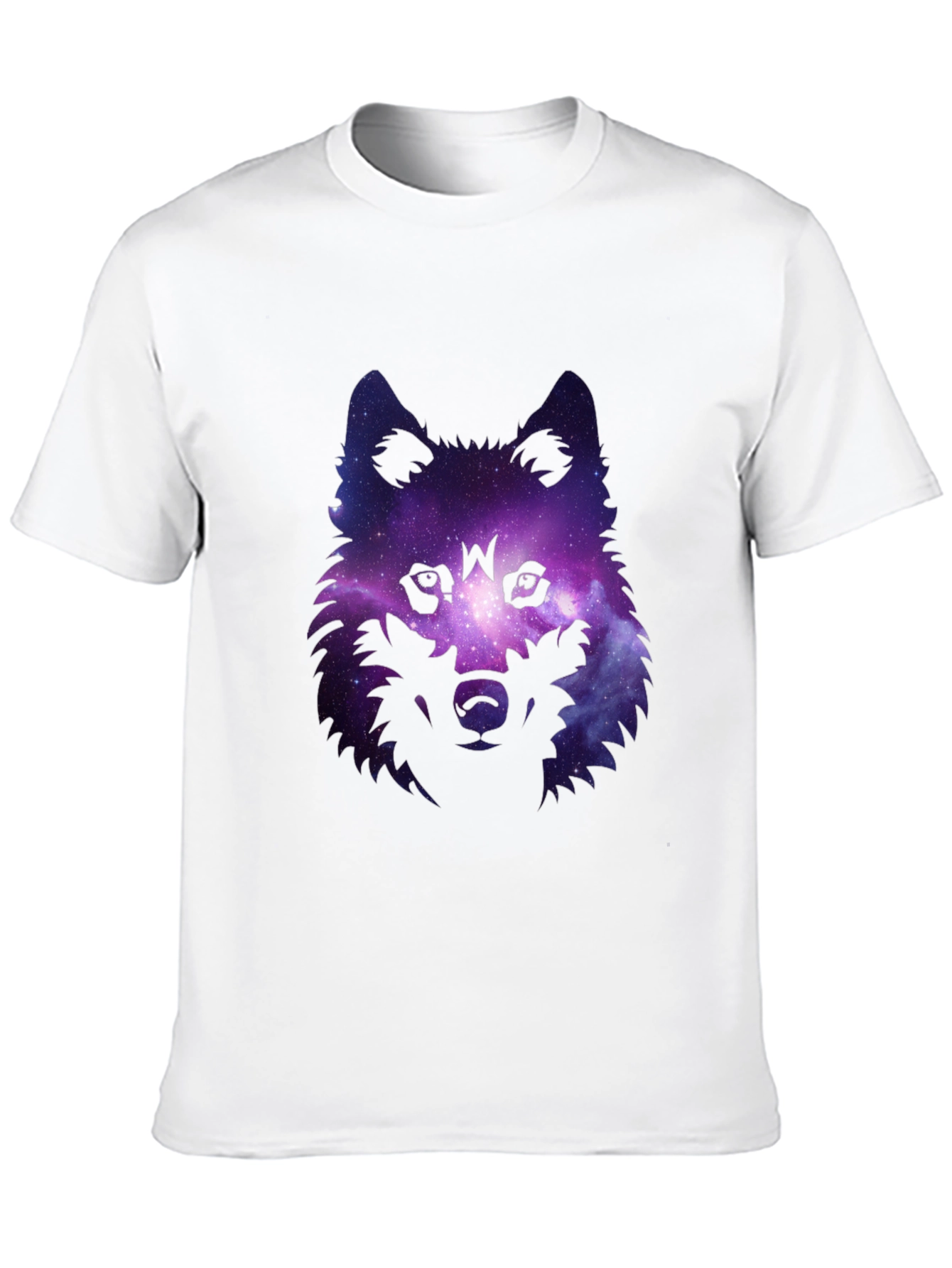 Galaxy Wolf Graphic Tee - Stylish Mens Black T-Shirt