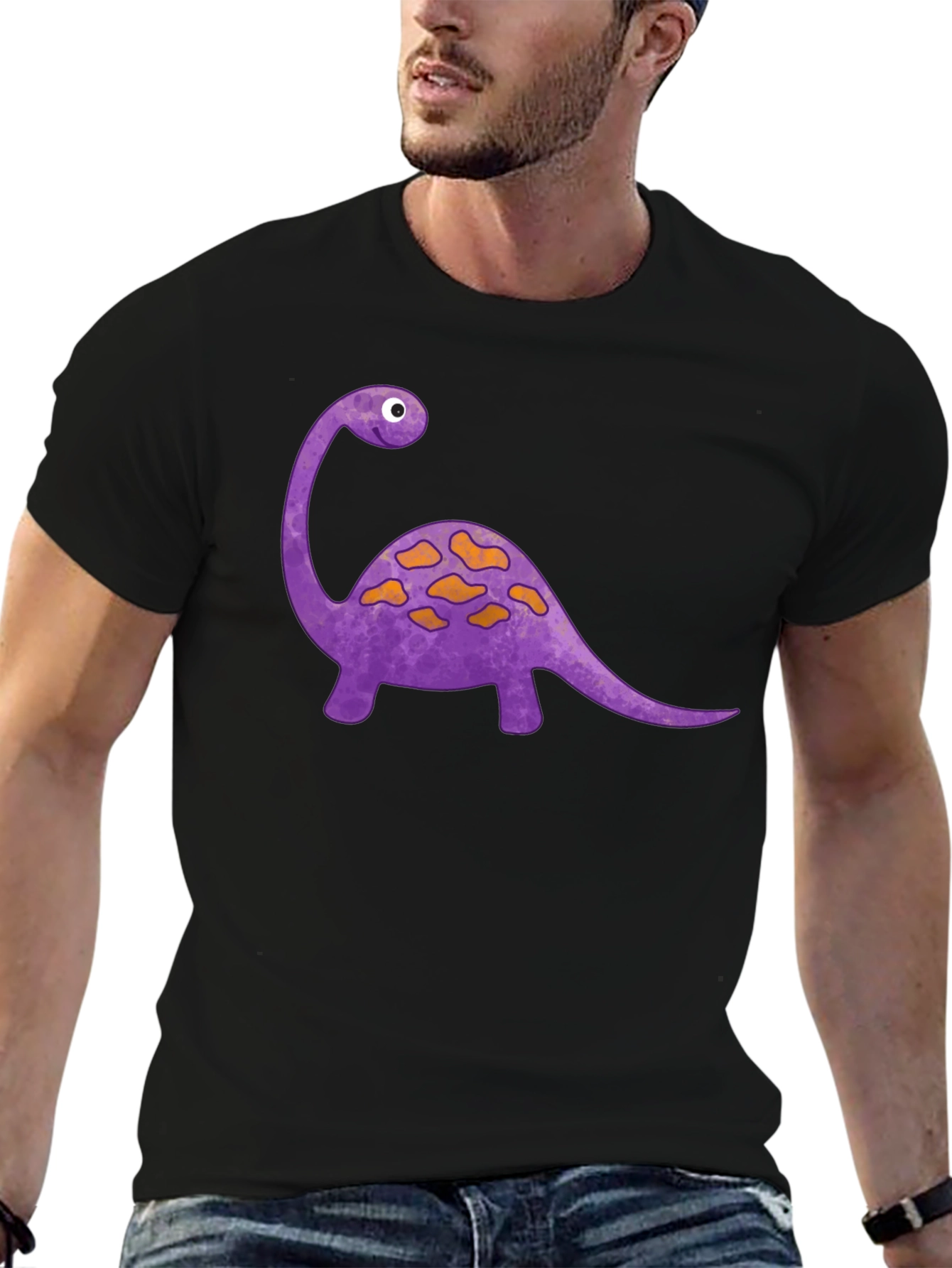 Dino Graphic Tee - Black Short Sleeve Shirt