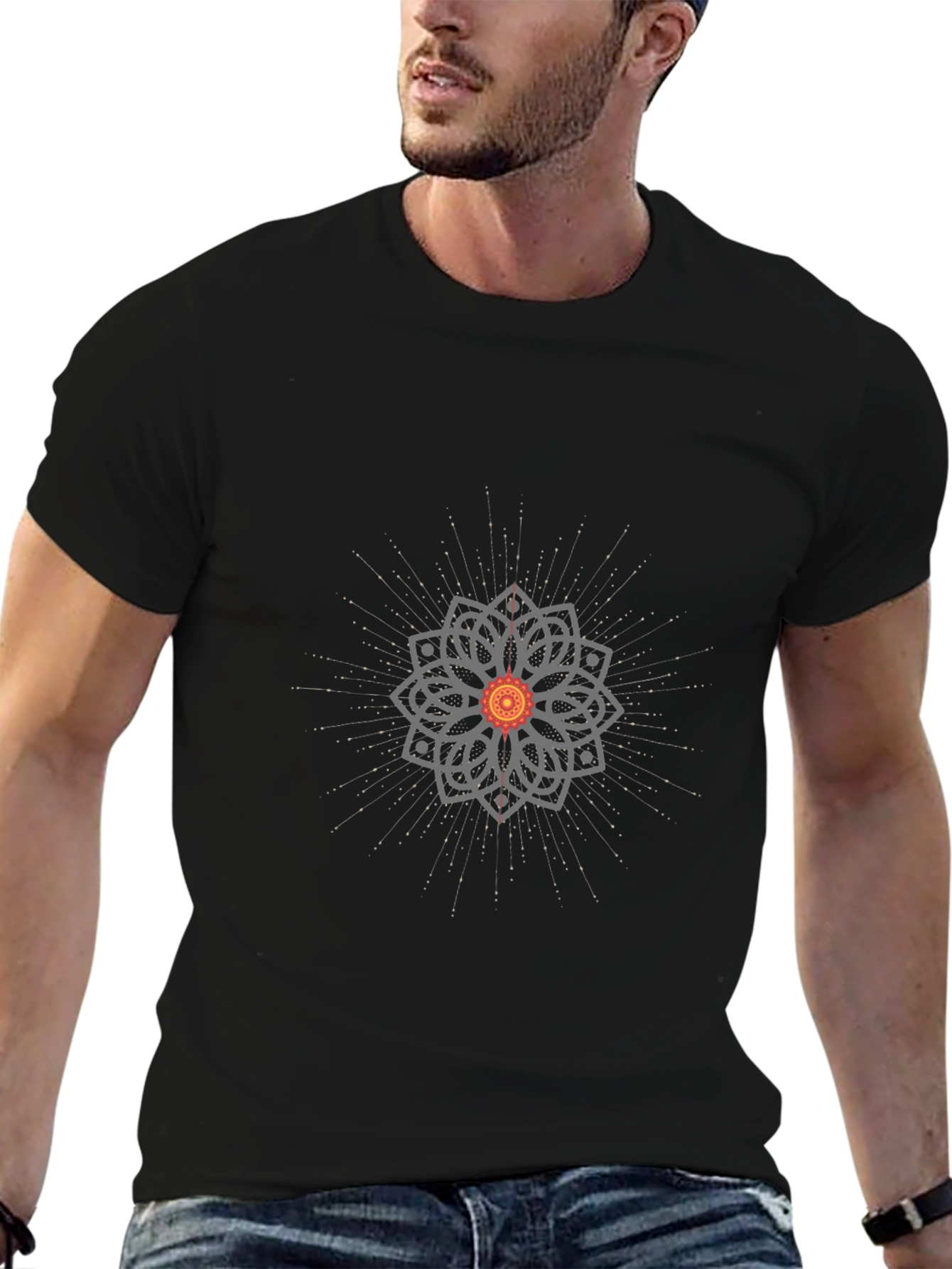 Black Mandala Graphic Tee