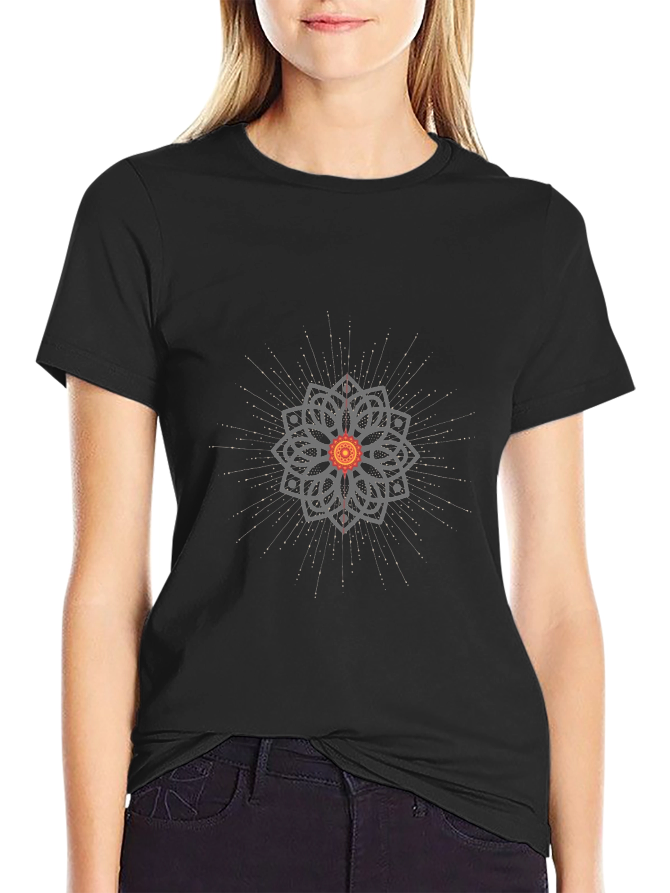 Black Mandala Graphic Tee