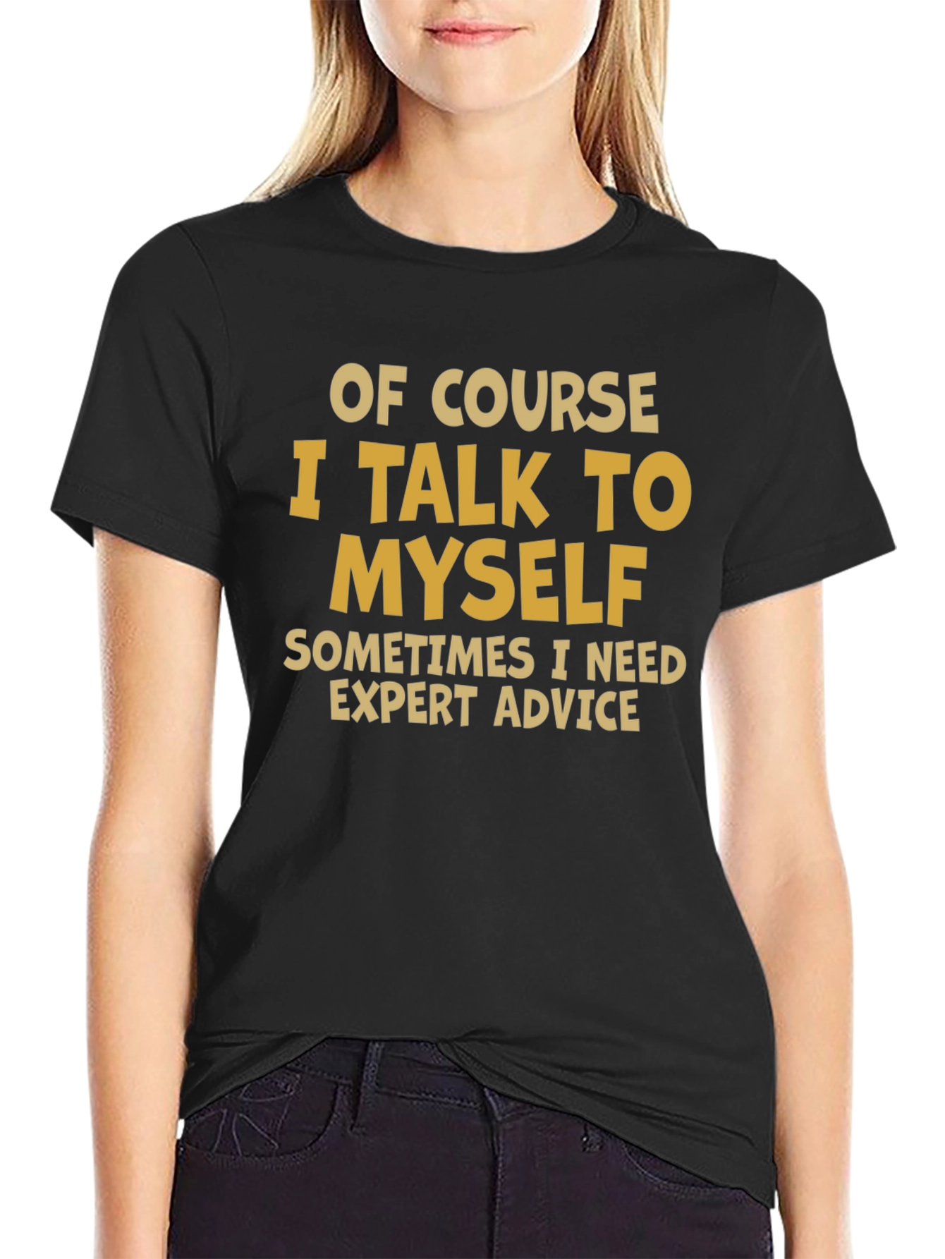 Funny I Talk to Myself Black T-Shirt