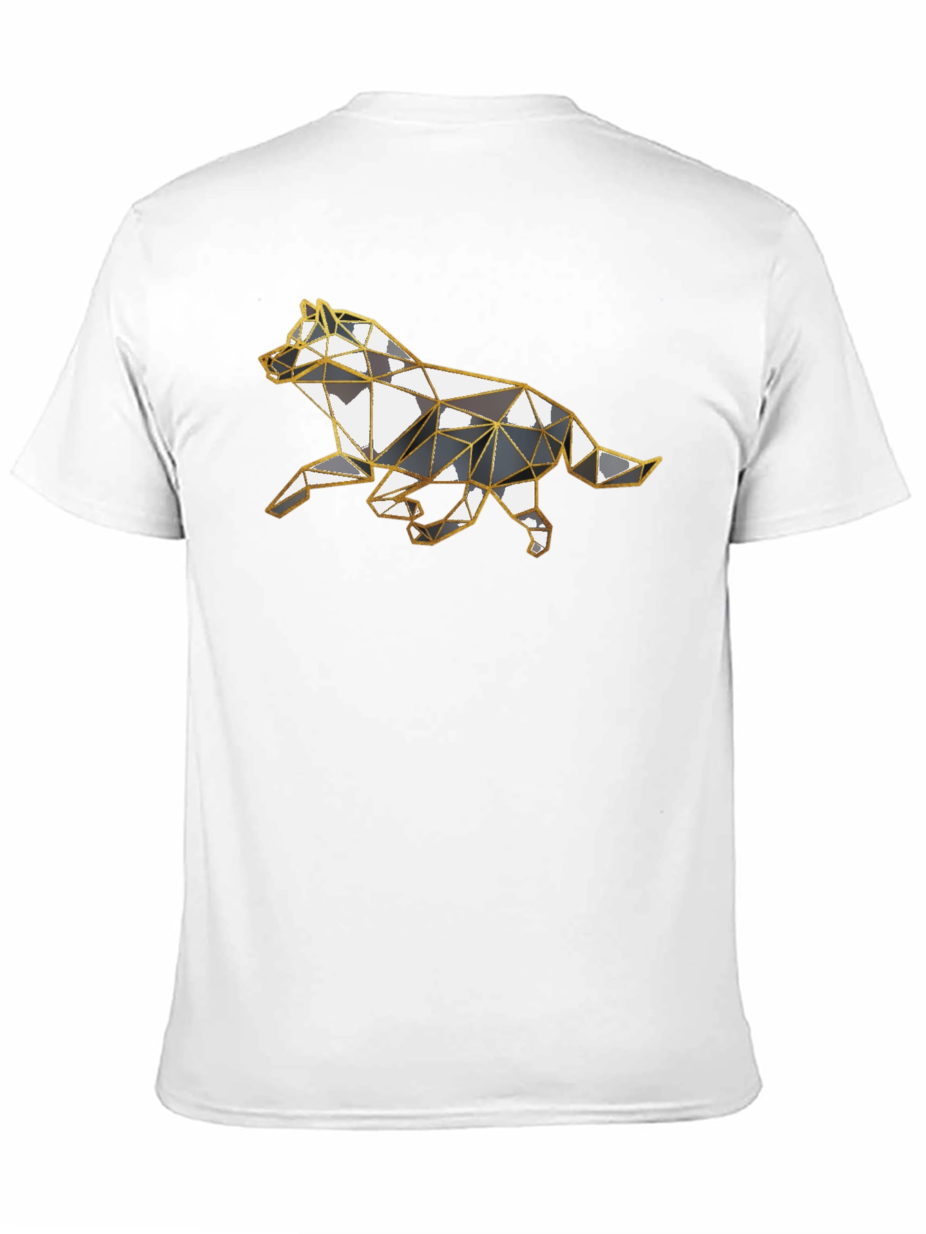 Geometric Wolf Graphic Tee - Stylish Animal Design